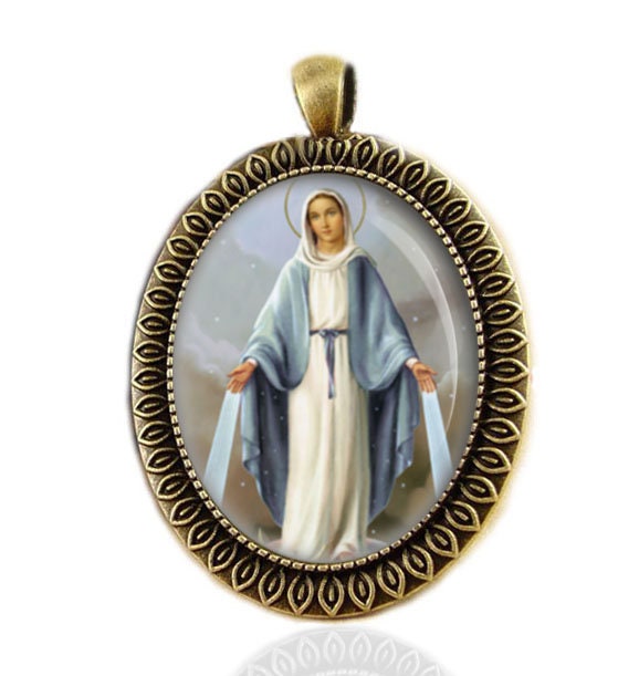Miraculous Medal Catholic Medal Our Lady Virgin Mary Pendant Religious Jewelry