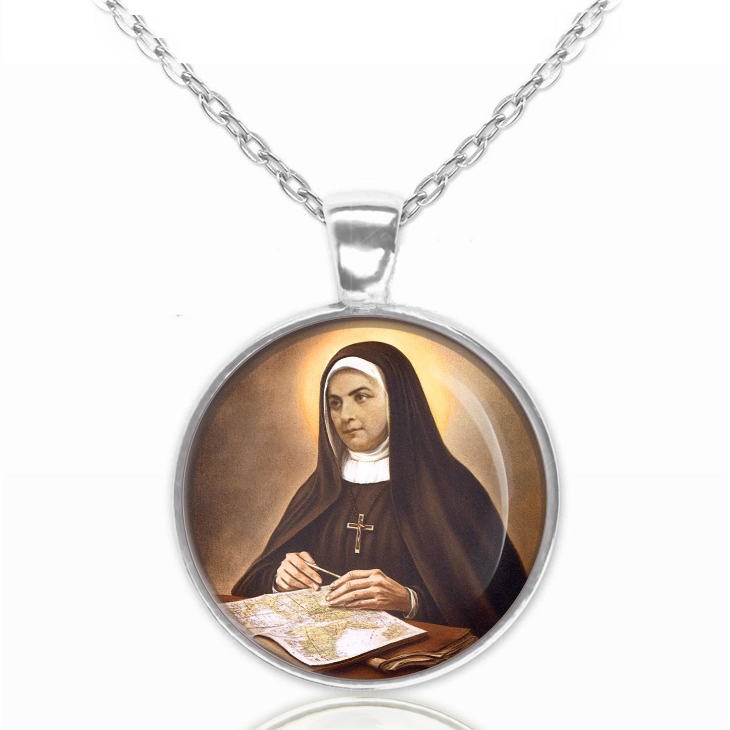 St. Maria Soledad Catholic Necklace Medal Pendant Patron Saint Religious Jewelry