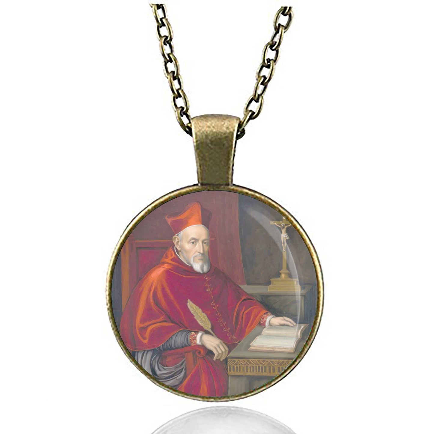St Robert Bellarmine Catholic Necklace Christian Medal Pendant