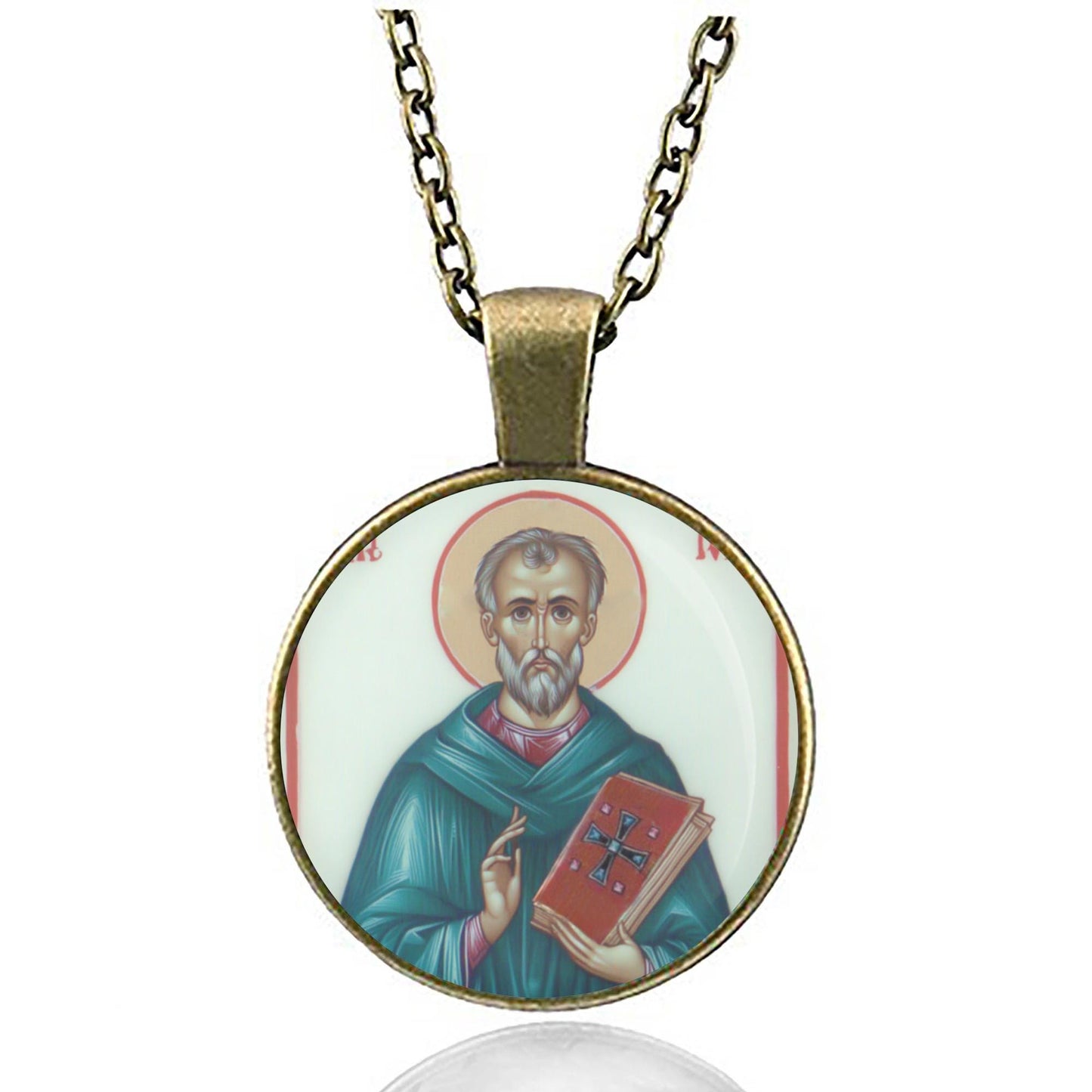 The Holy Hierarch Theodore, Archbishop of Canterbury Christian Religious Necklace