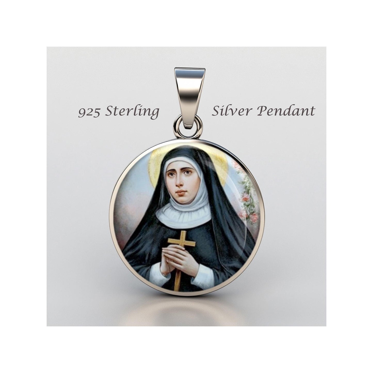 Saint Pauline Religious Devotional sterling silver 925 Christian Medal Patron Pendant