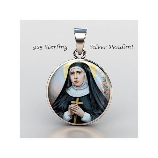 Saint Pauline Religious Devotional sterling silver 925 Christian Medal Patron Pendant