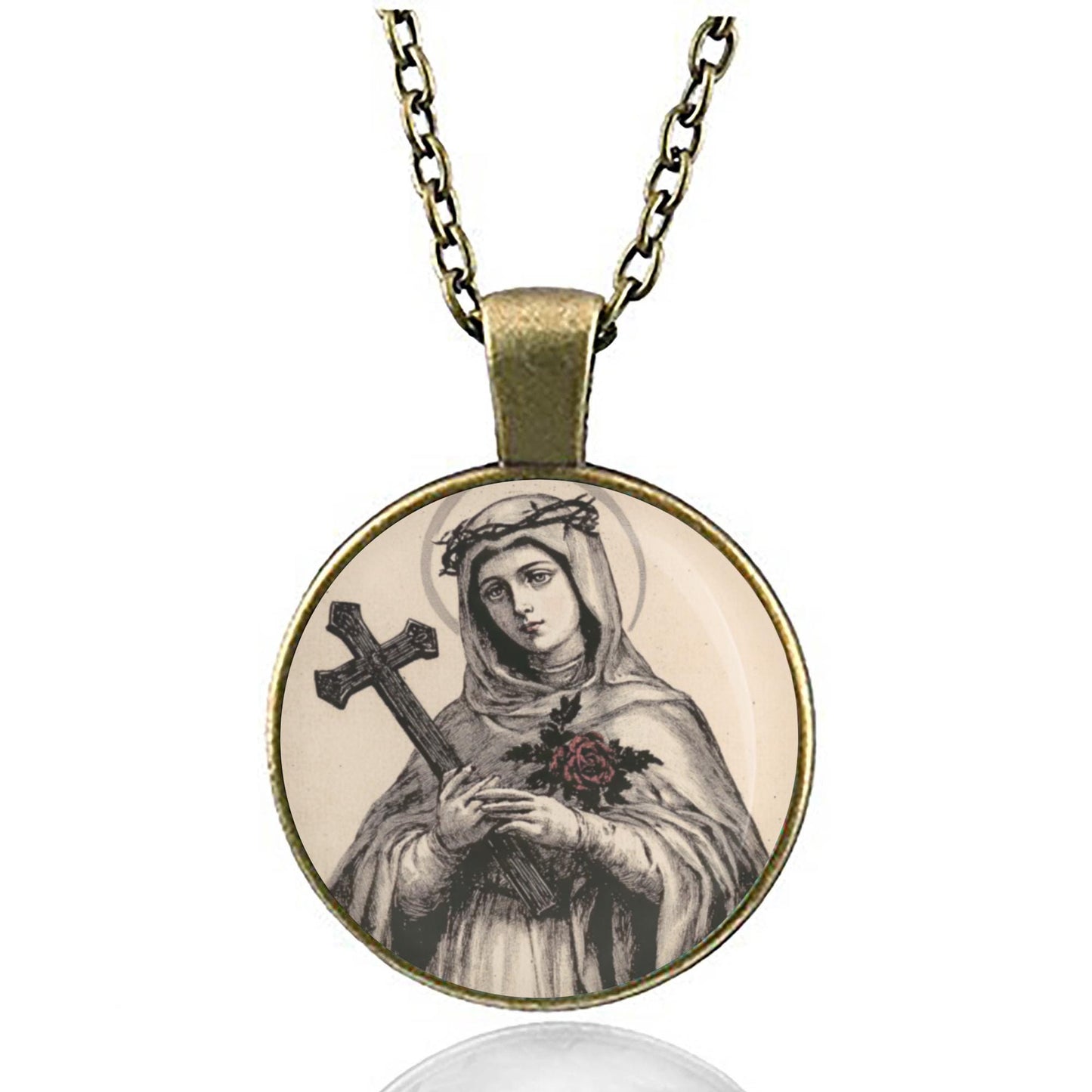 St. Rose of Lima Catholic Medal. Pendant Charm Patron Saint Religious Jewelry