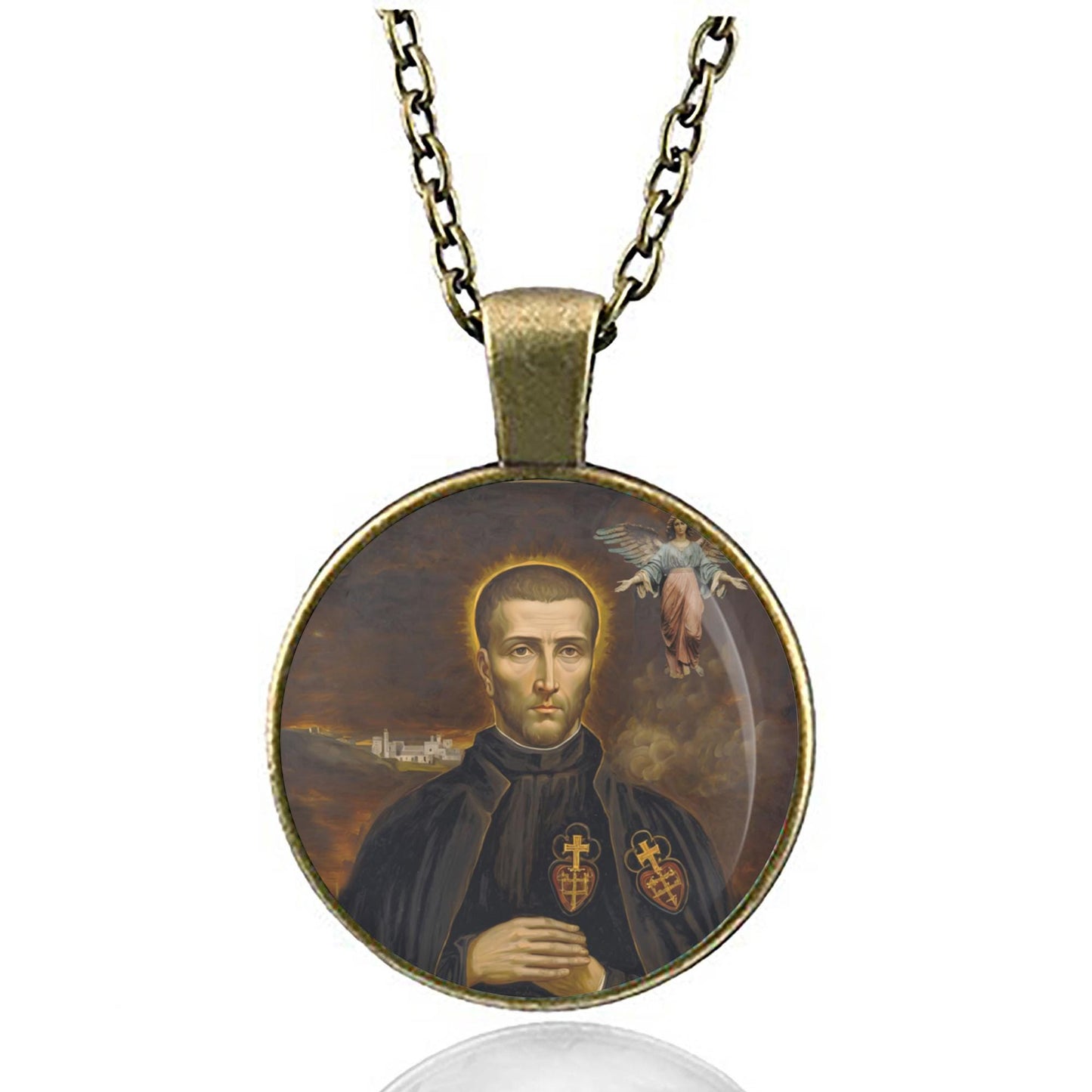 Blessed Grimoaldo of the Purification - Catholic Necklace Medal w Chain Pendant Christian Religious Jewelry
