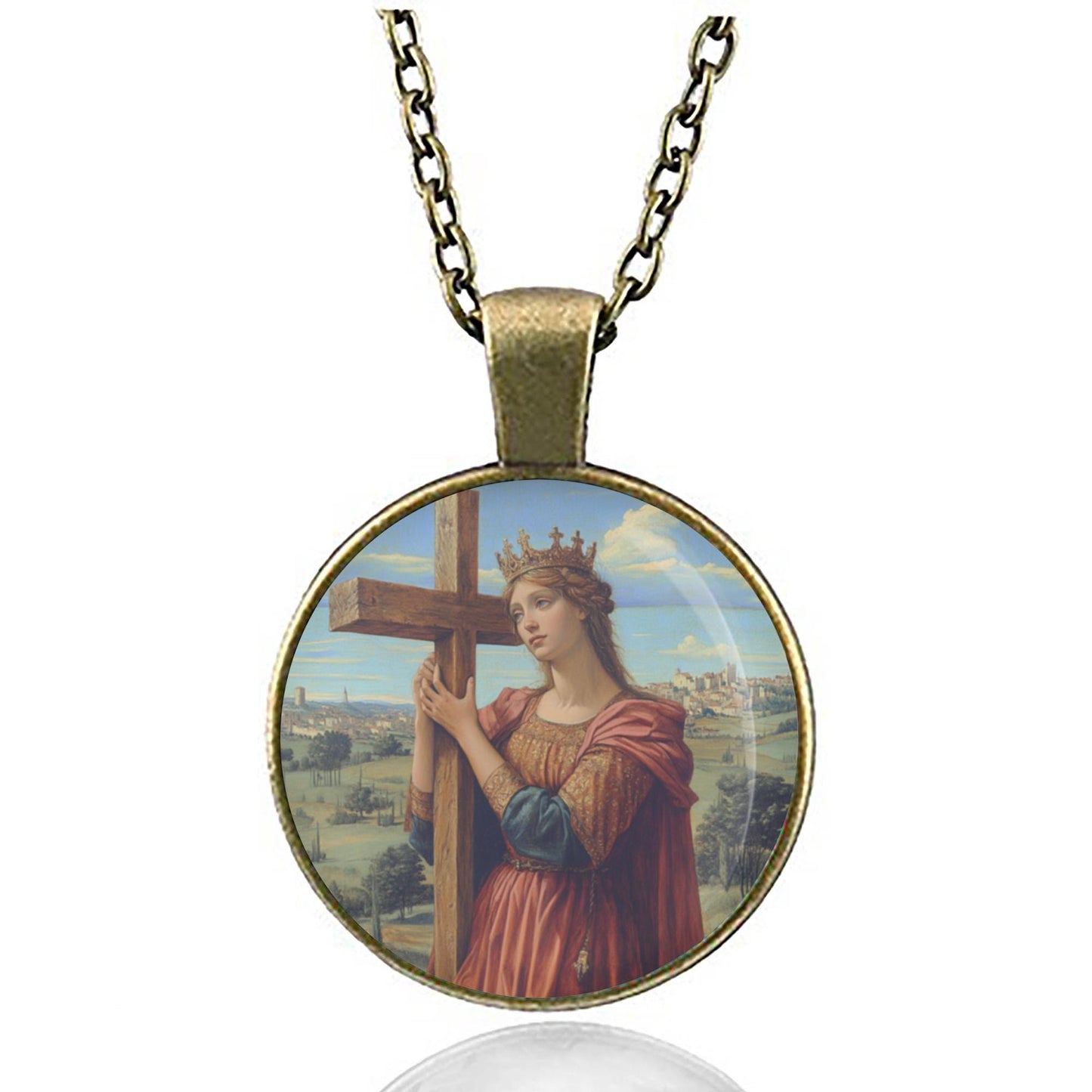 St Helena of Constantinople Necklace Medal Religious Pendant Jewelry