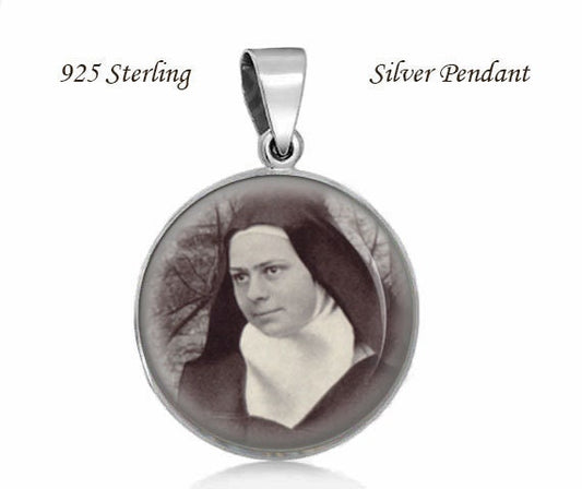 St Elizabeth of the Trinity Sterling Silver 925 Pendant 20mm