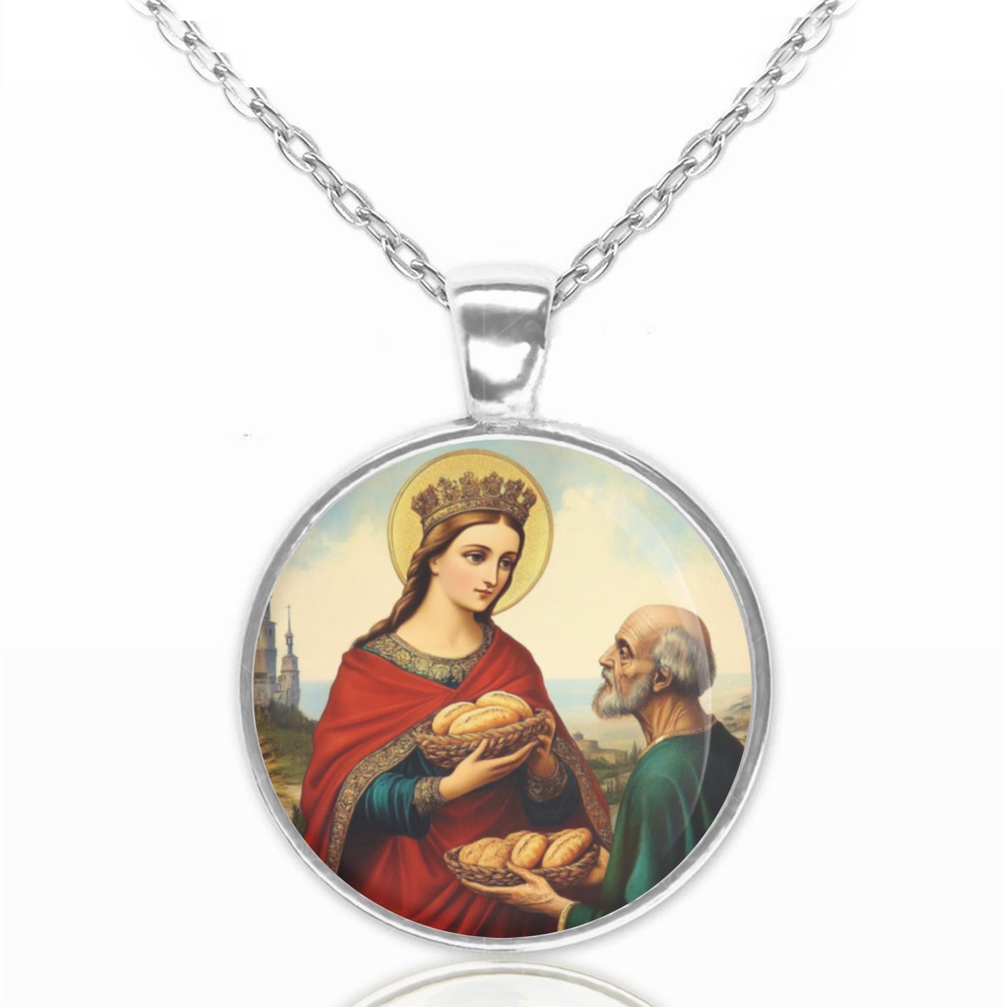 St. Elizabeth of Hungary Necklace Religious Pendant