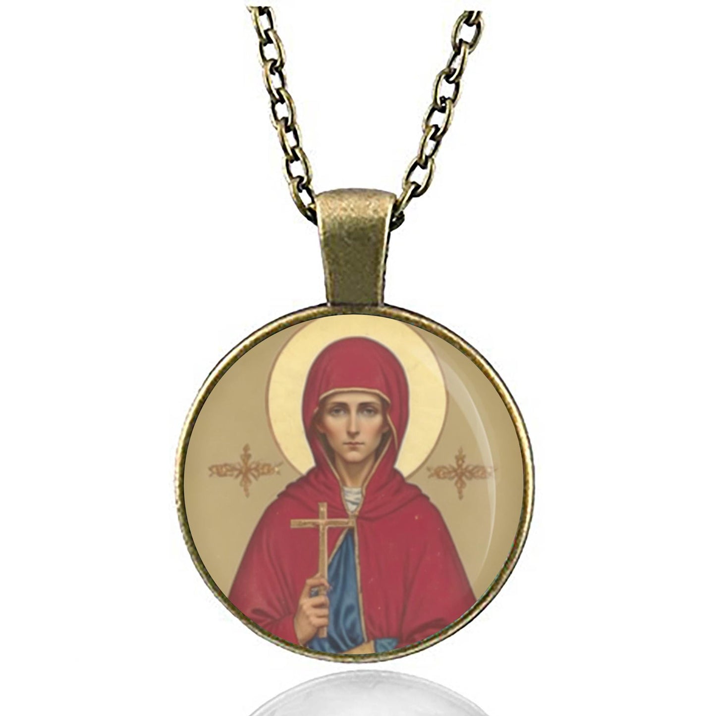 St Claudia Necklace Patron Pendant Medal
