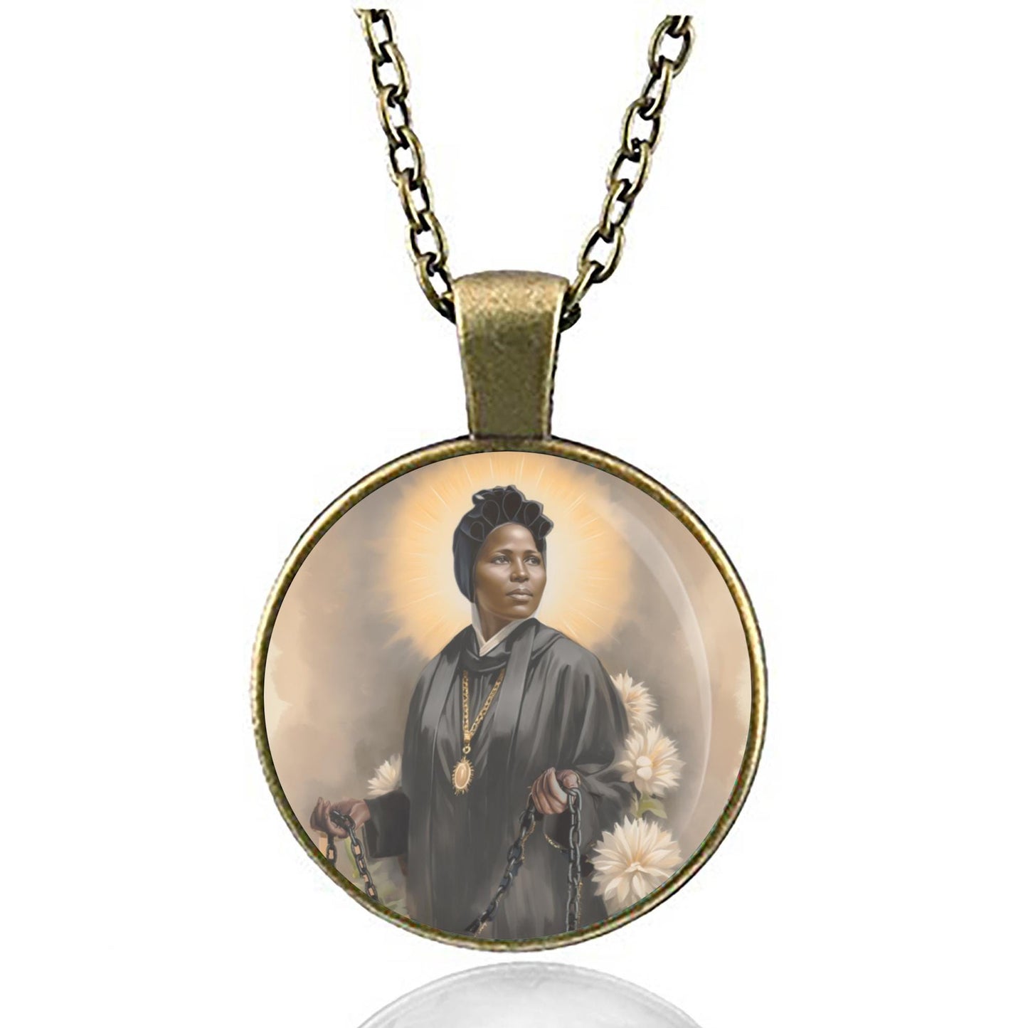 St. Josephine Bakhita Catholic Religious Necklace Medal Pendant