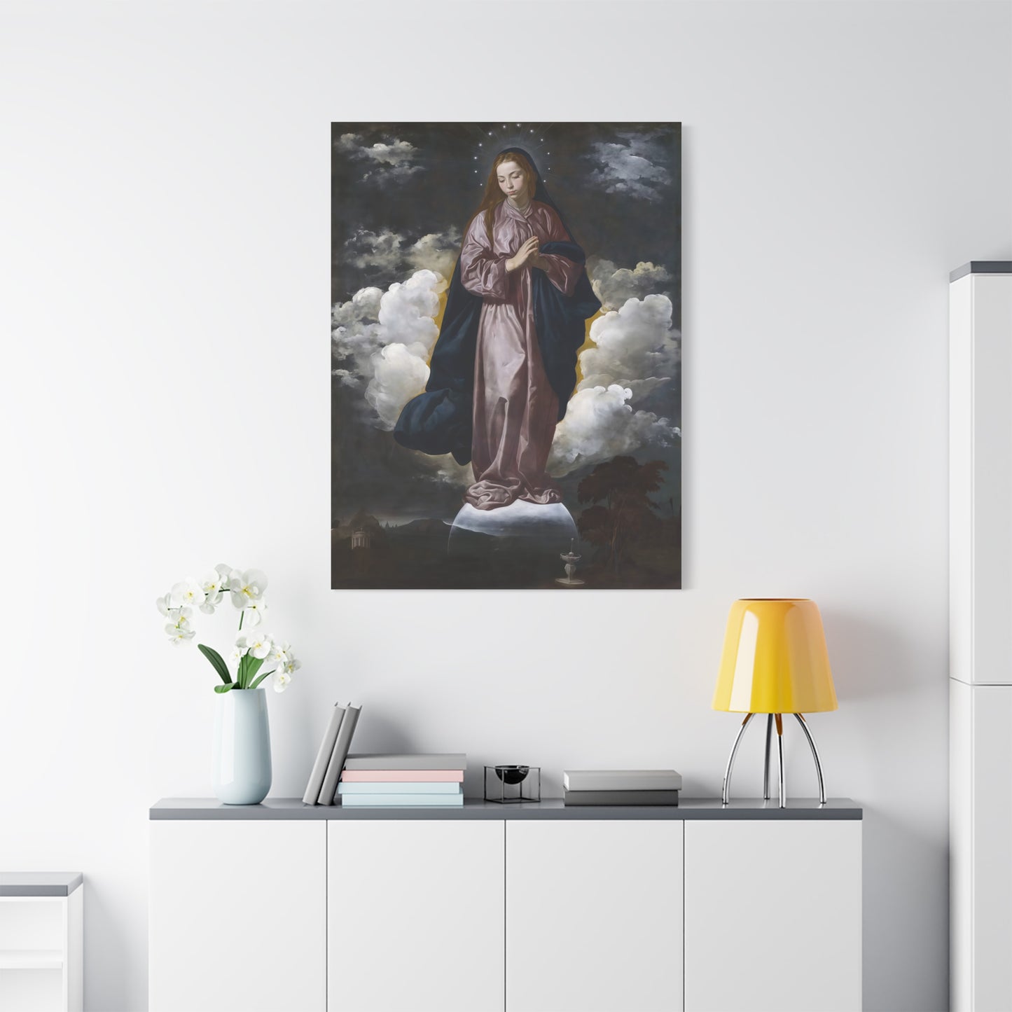 Ready To Hang - Mary Immaculate Conception Catholic Canvas Wall Art, Christian Decor