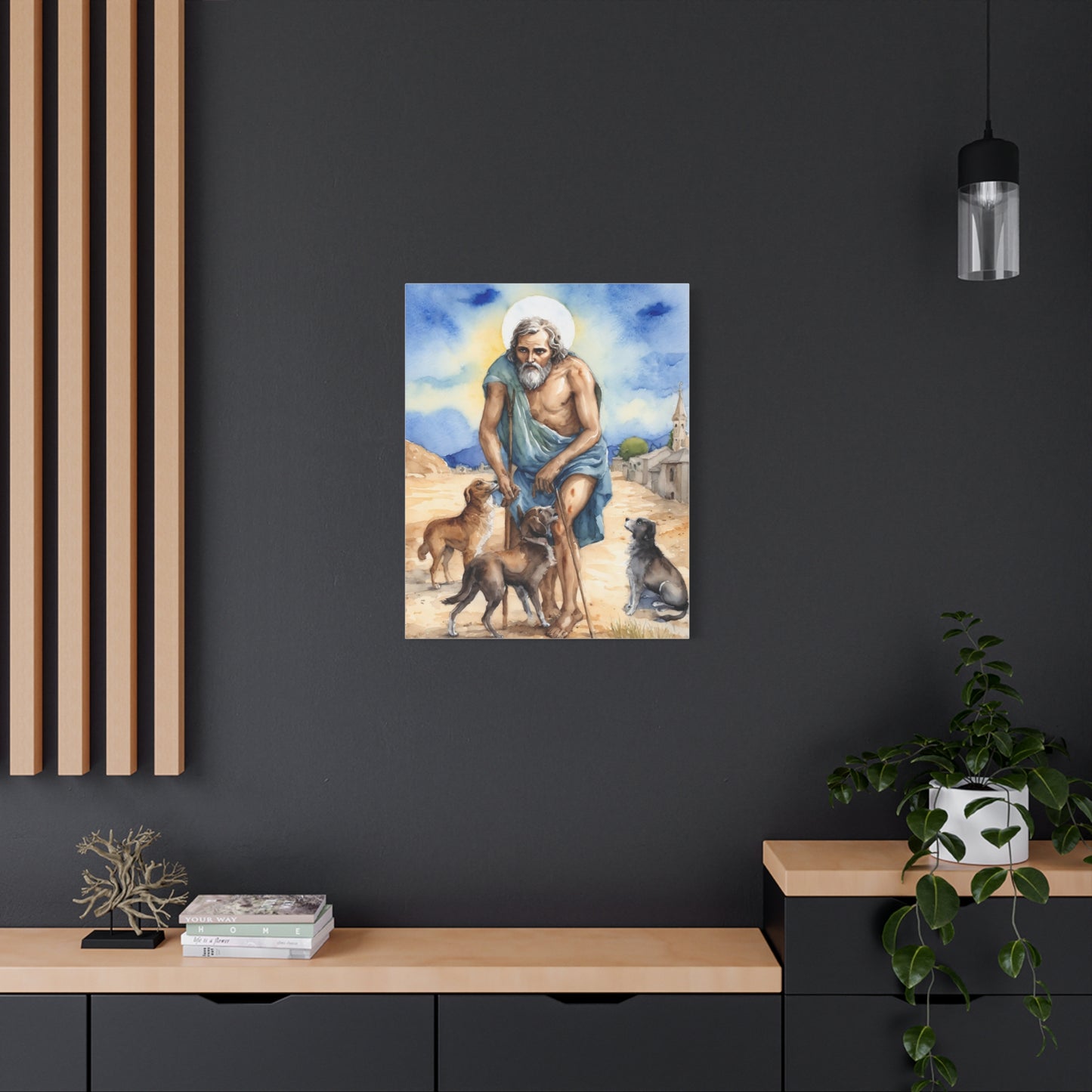 St. Lazarus of Bethany Catholic Canvas Wall Art, Christian Decor