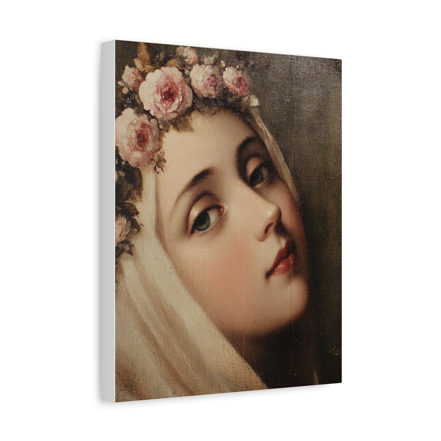 Ready To Hang - St. Rose of Lima Close Up Image Catholic Canvas Wall Art, Christian Decor