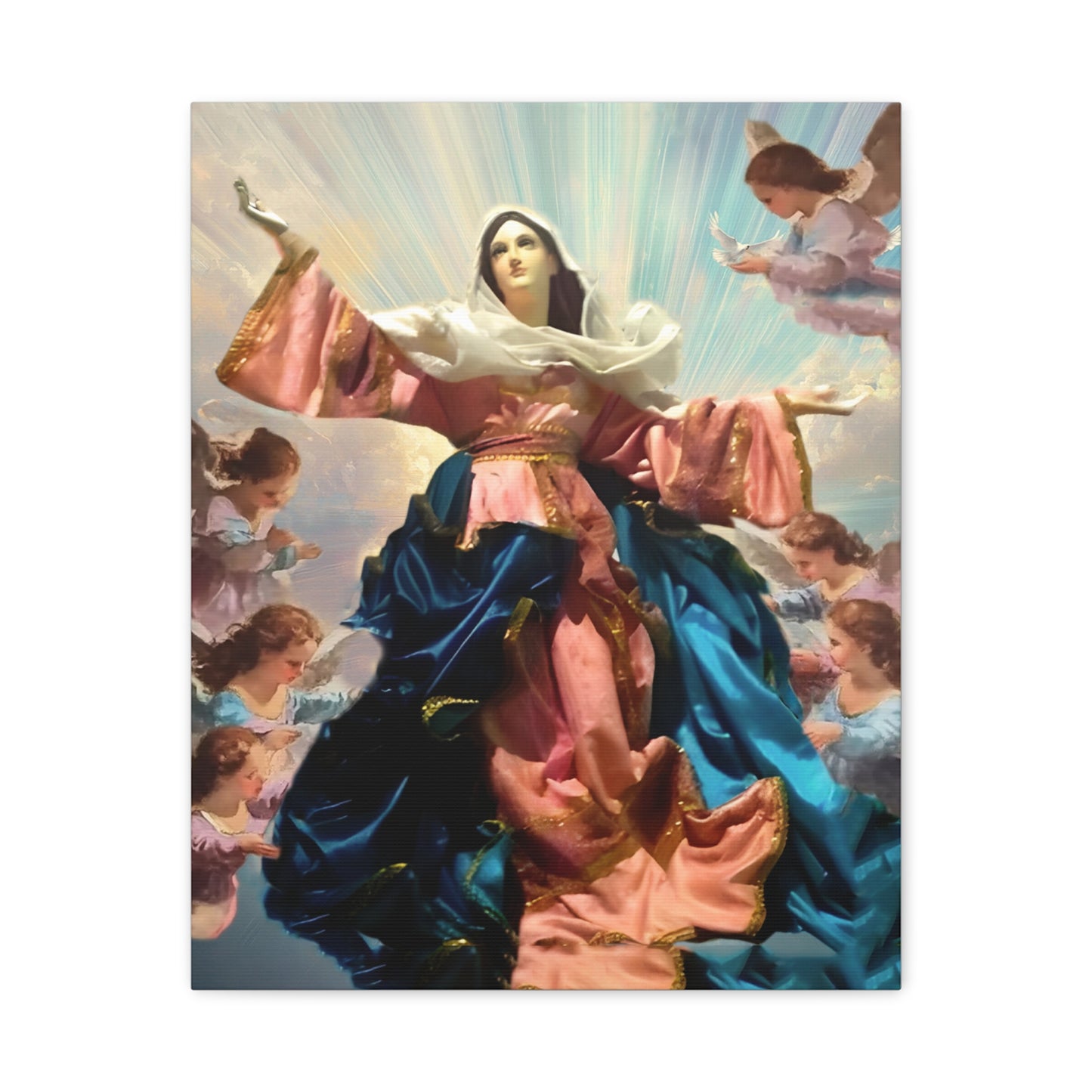 Our Lady Mary Assumption Canvas Print, Catholic Decor Wall, Gift Religious Christian