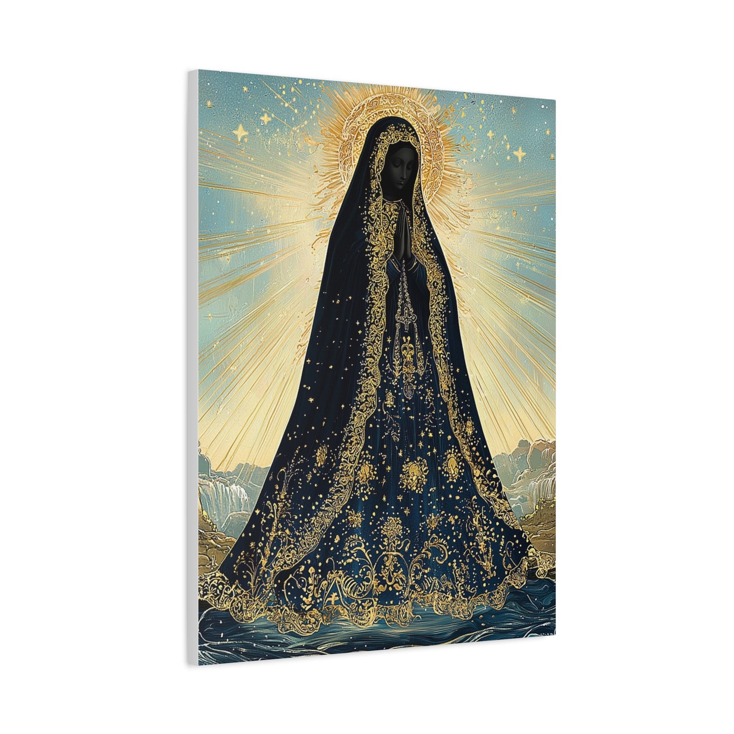 Our Lady Aparecida Canvas Print, Catholic Decor Wall, Gift Religious Christian