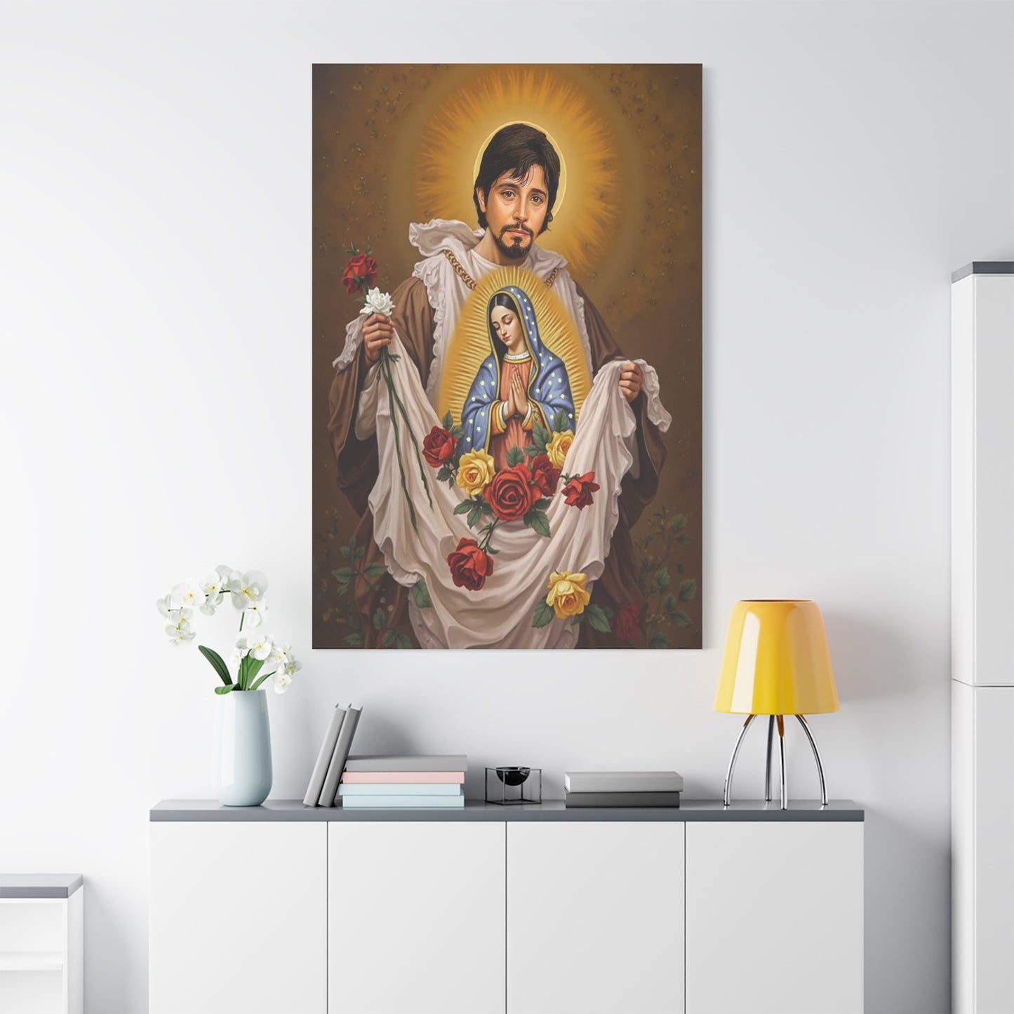 St. Juan Diego Catholic Canvas Wall Art, Christian Decor