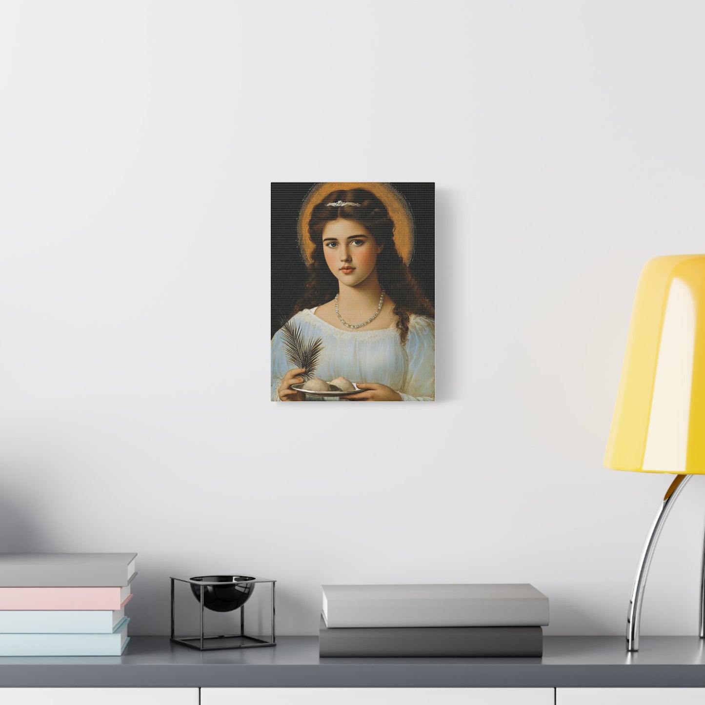 Agatha of Sicily stCanvas Wall Art, Christian Decor