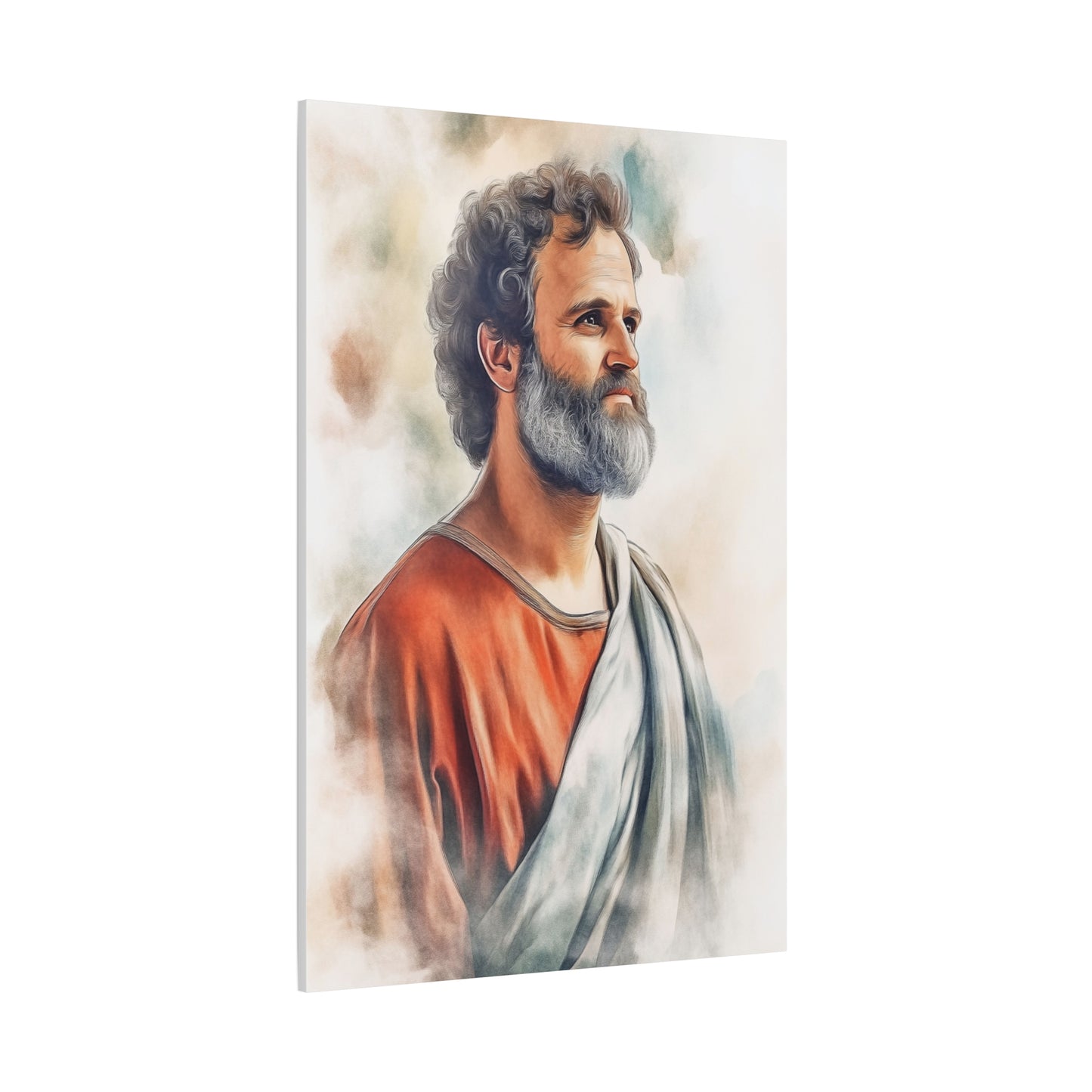 Ready to Hang - St. Paul the Apostle watercolor Catholic Canvas Wall Art, Christian Decor