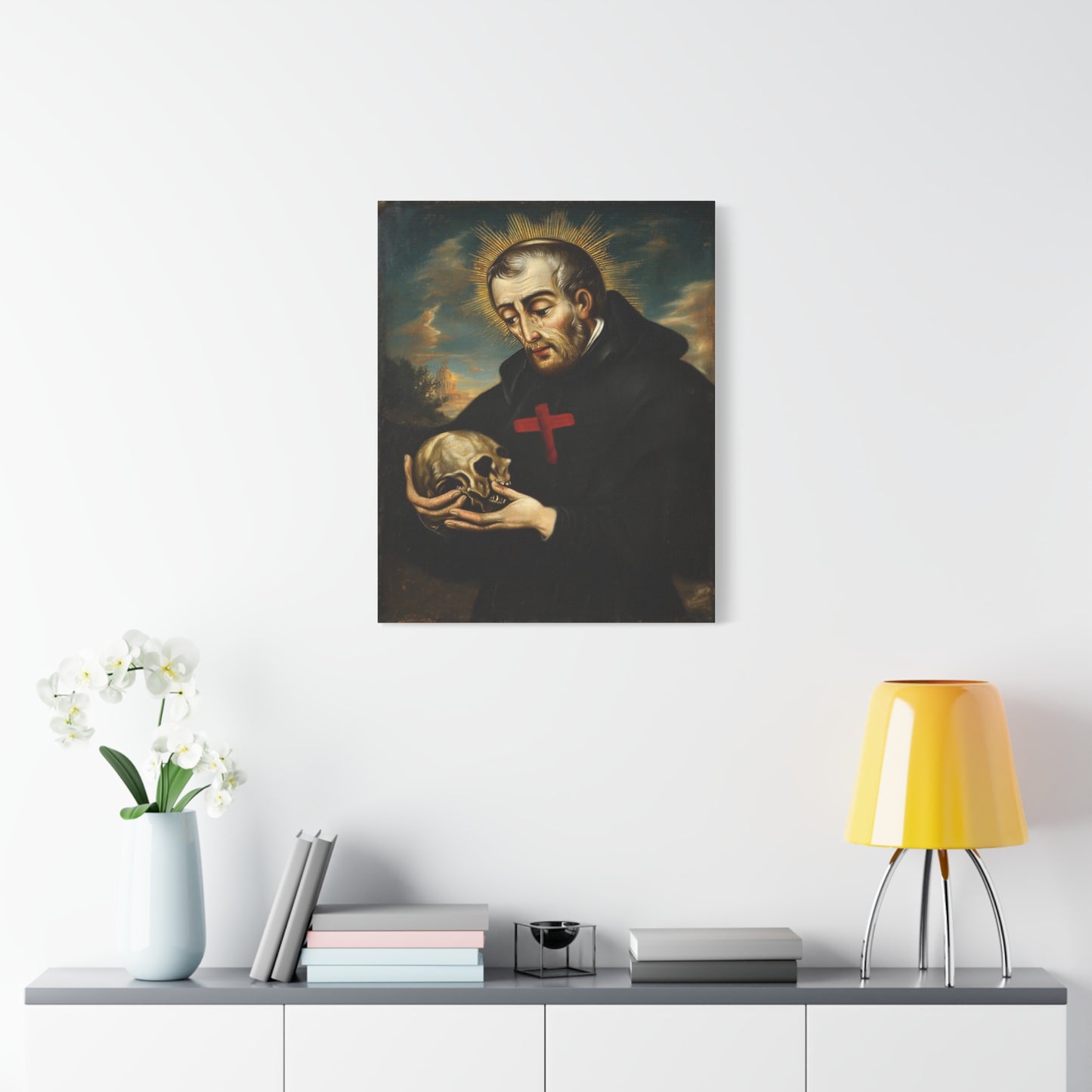 St. Camillus de Lellis Catholic Canvas Wall Art, Christian Decor