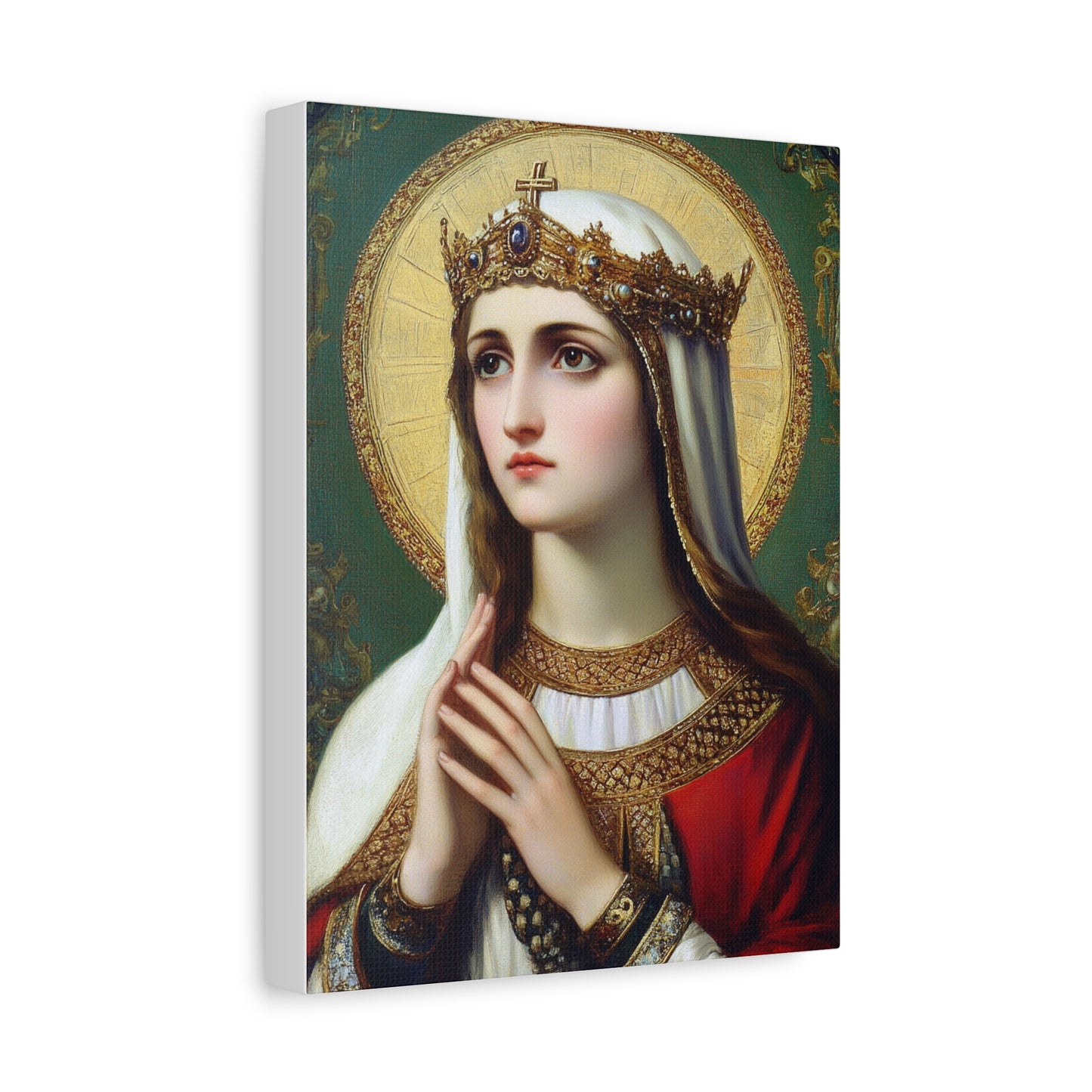 St. Elizabeth of Hungary Catholic Canvas Wall Art, Christian Decor