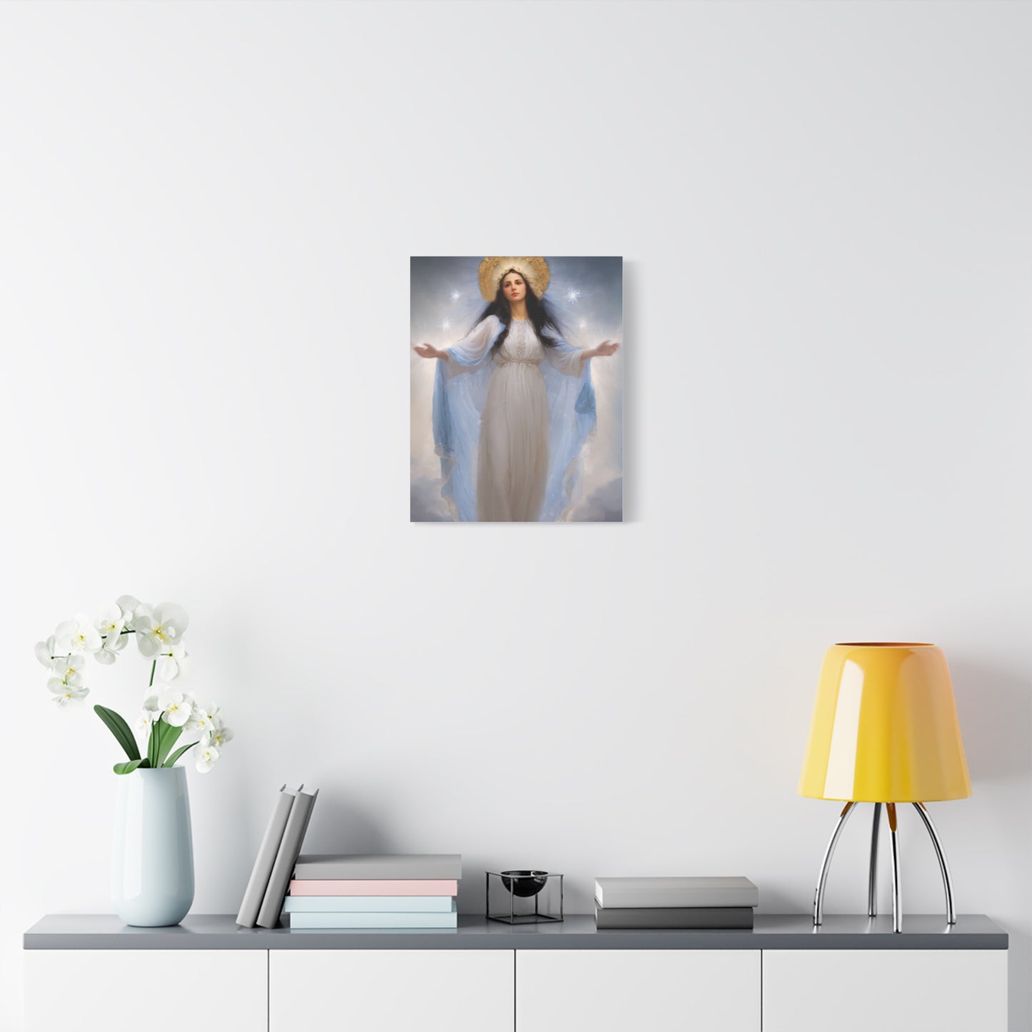 Ready to Hang - Our Lady of Stars Virgin Mary Catholic Canvas Wall Art, Christian Decor