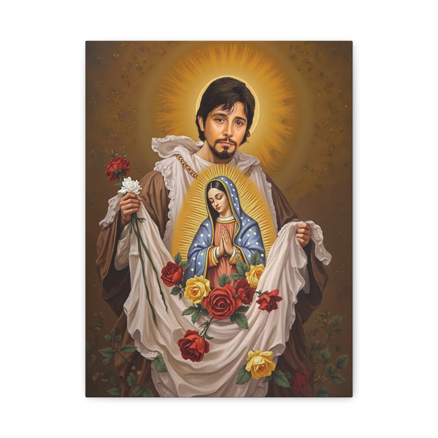 St. Juan Diego Catholic Canvas Wall Art, Christian Decor