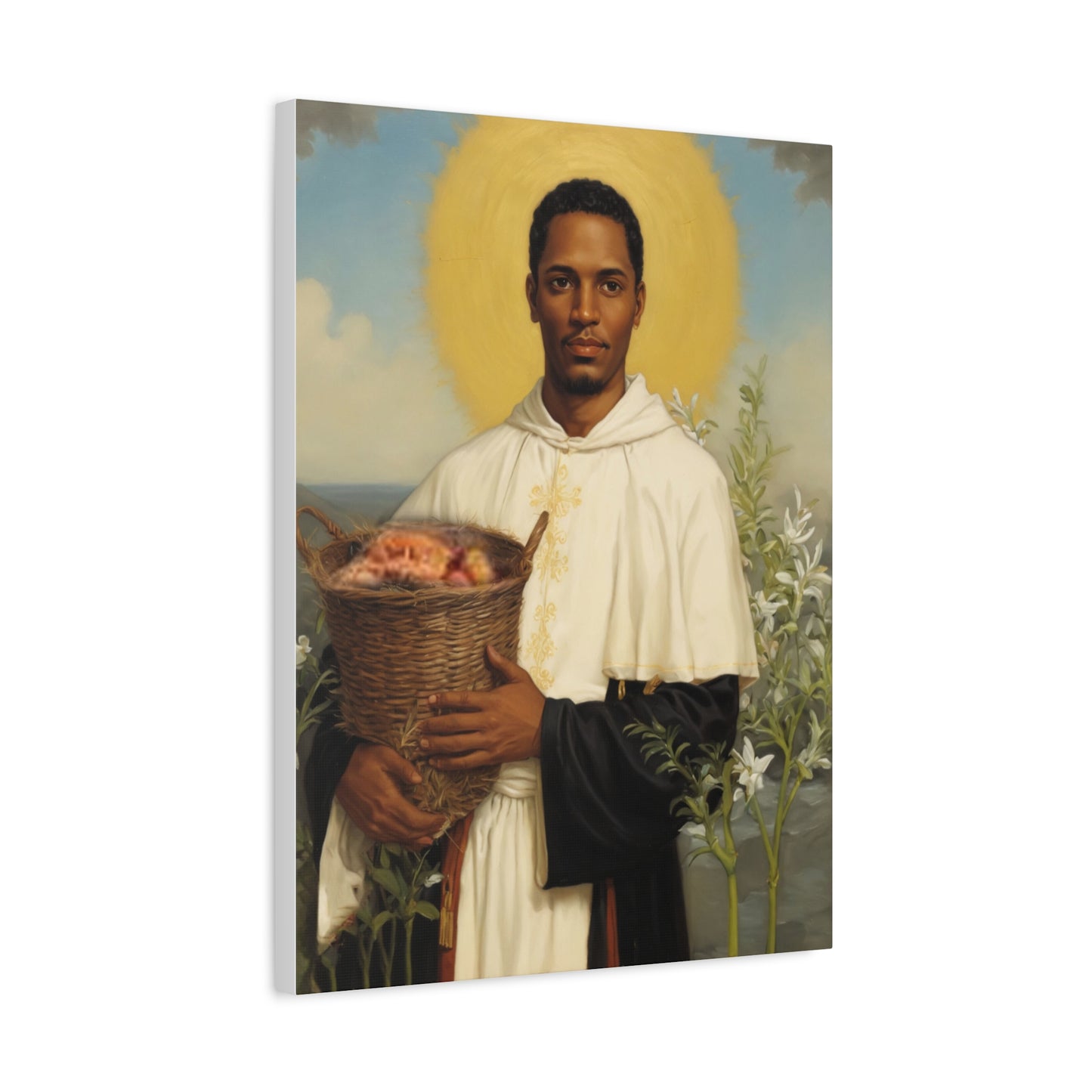 Ready To Hang - St. Martin de Porres Catholic Canvas Wall Art, Christian Decor
