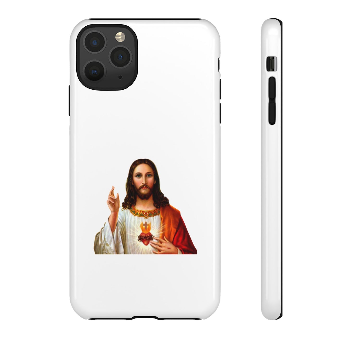 Artistic Phone Case Featuring Jesus, Tough Phone Case, Christian Gift, Religious Phone Cover, Inspirational Phone Accessory, Unique Jesus