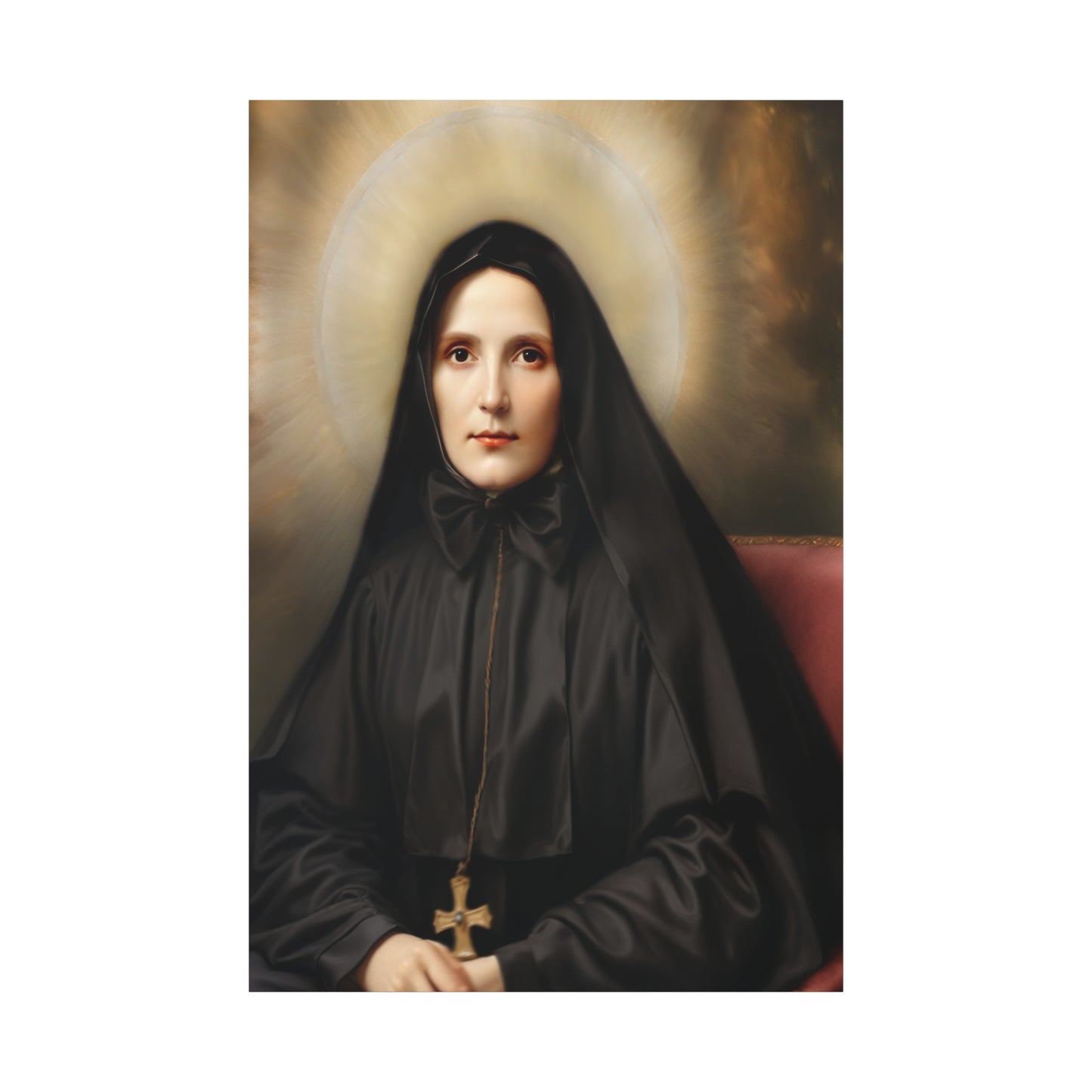 St. Frances Xavier Cabrini Catholic Canvas Wall Art, Christian Decor