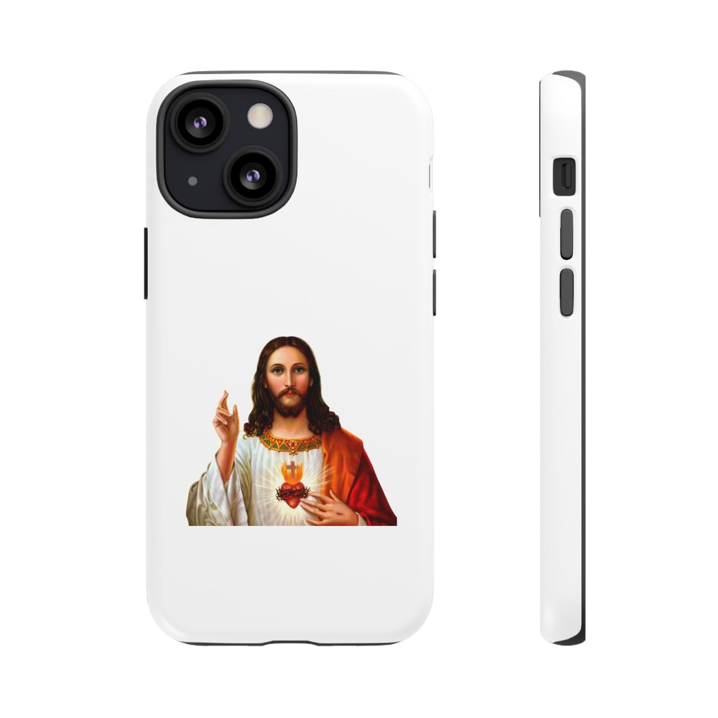 Artistic Phone Case Featuring Jesus, Tough Phone Case, Christian Gift, Religious Phone Cover, Inspirational Phone Accessory, Unique Jesus