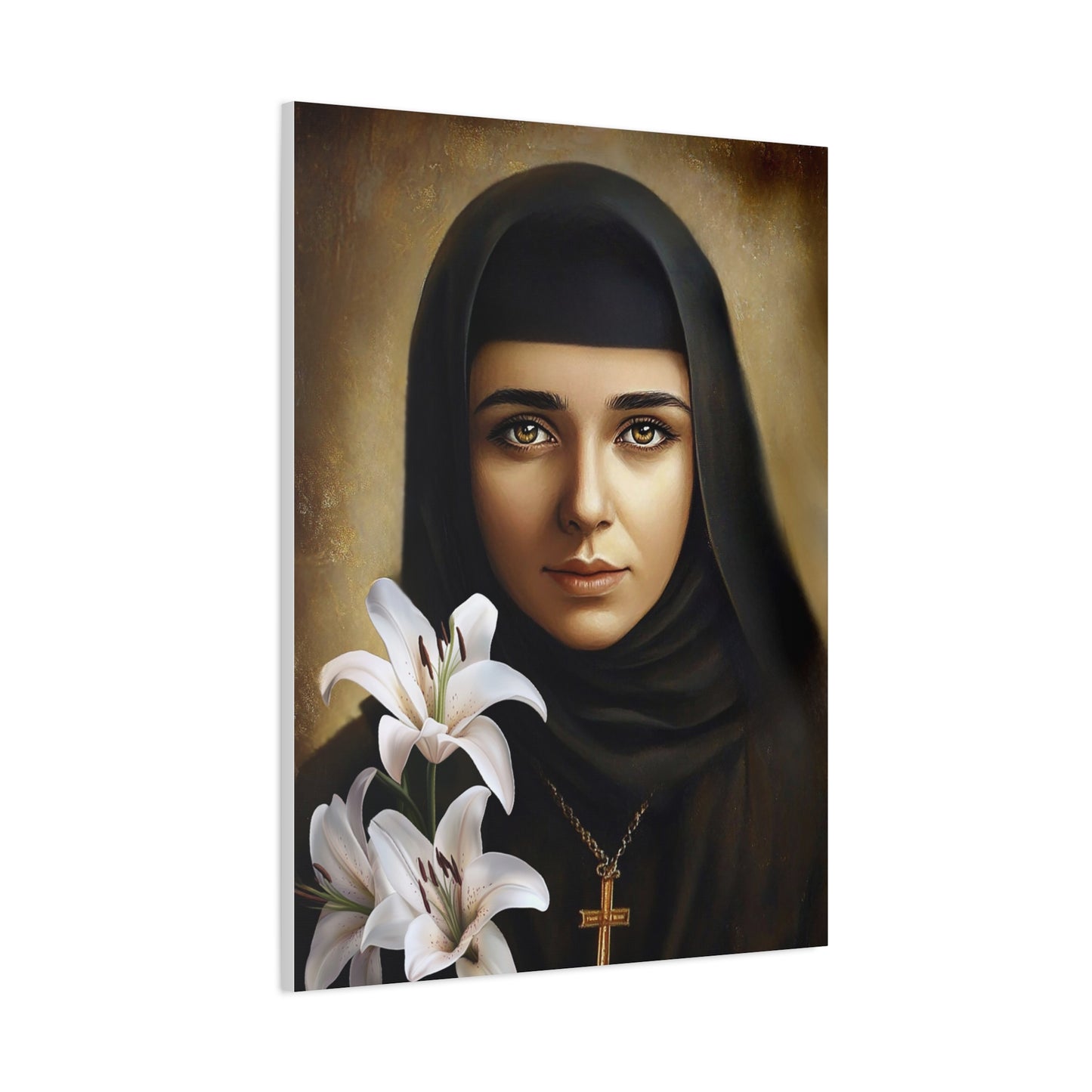 Ready To Hang - St. Rafqa Rebecca Catholic Canvas Wall Art, Christian Decor