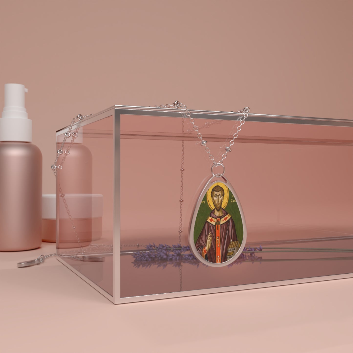 Augustine of Canterbury Catholic Necklace Drop Pendant