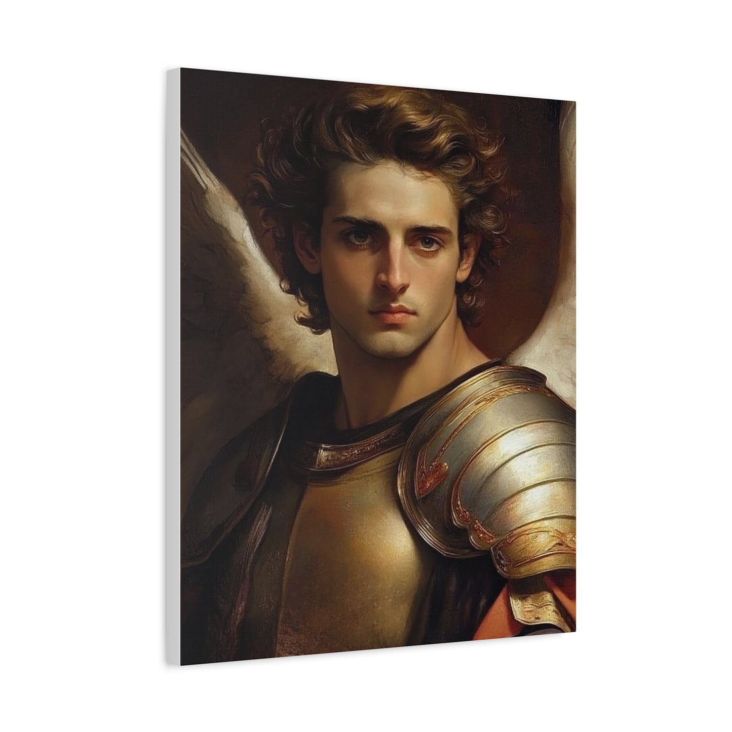 Michael the Archangel Catholic Canvas Wall Art, Christian Decor