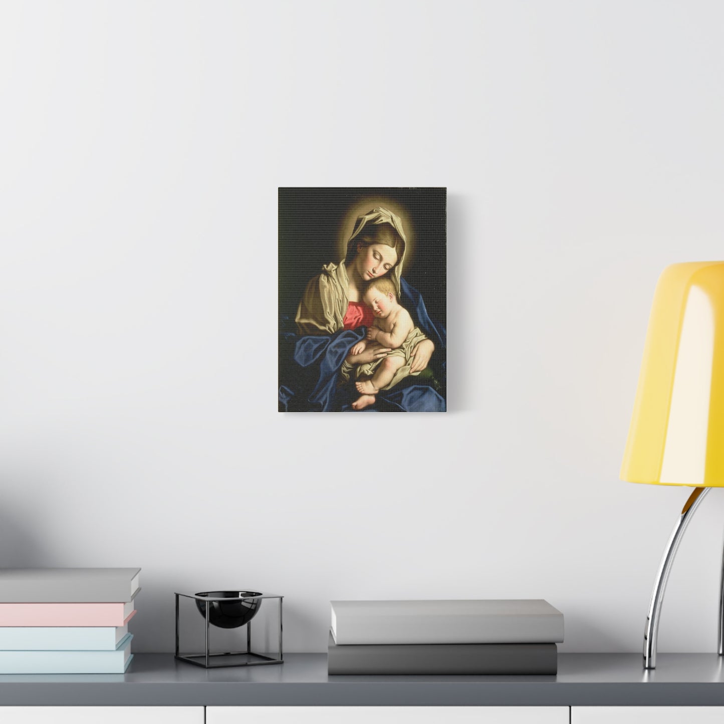 Madonna And Child Catholic HQ Print on Canvas Ready To Hang - Virgin Mary Canvas