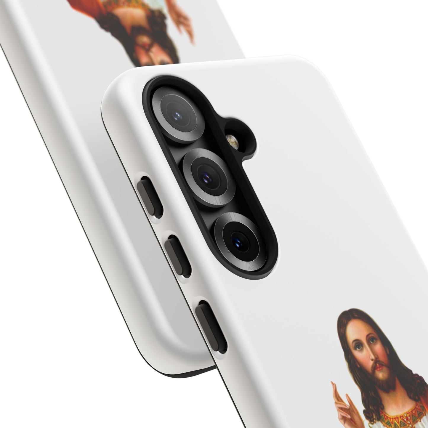 Artistic Phone Case Featuring Jesus, Tough Phone Case, Christian Gift, Religious Phone Cover, Inspirational Phone Accessory, Unique Jesus