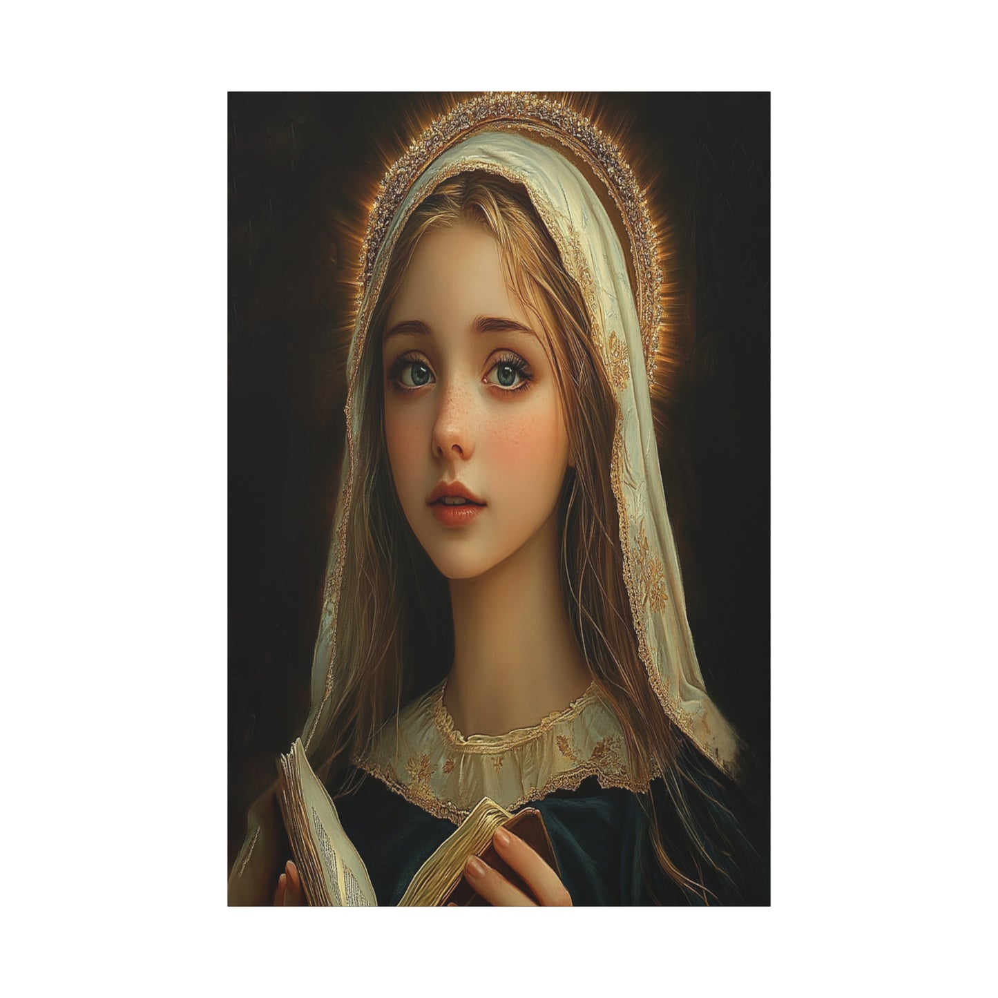 St. Hildegard of Bingen Catholic Canvas Wall Art, Christian Decor