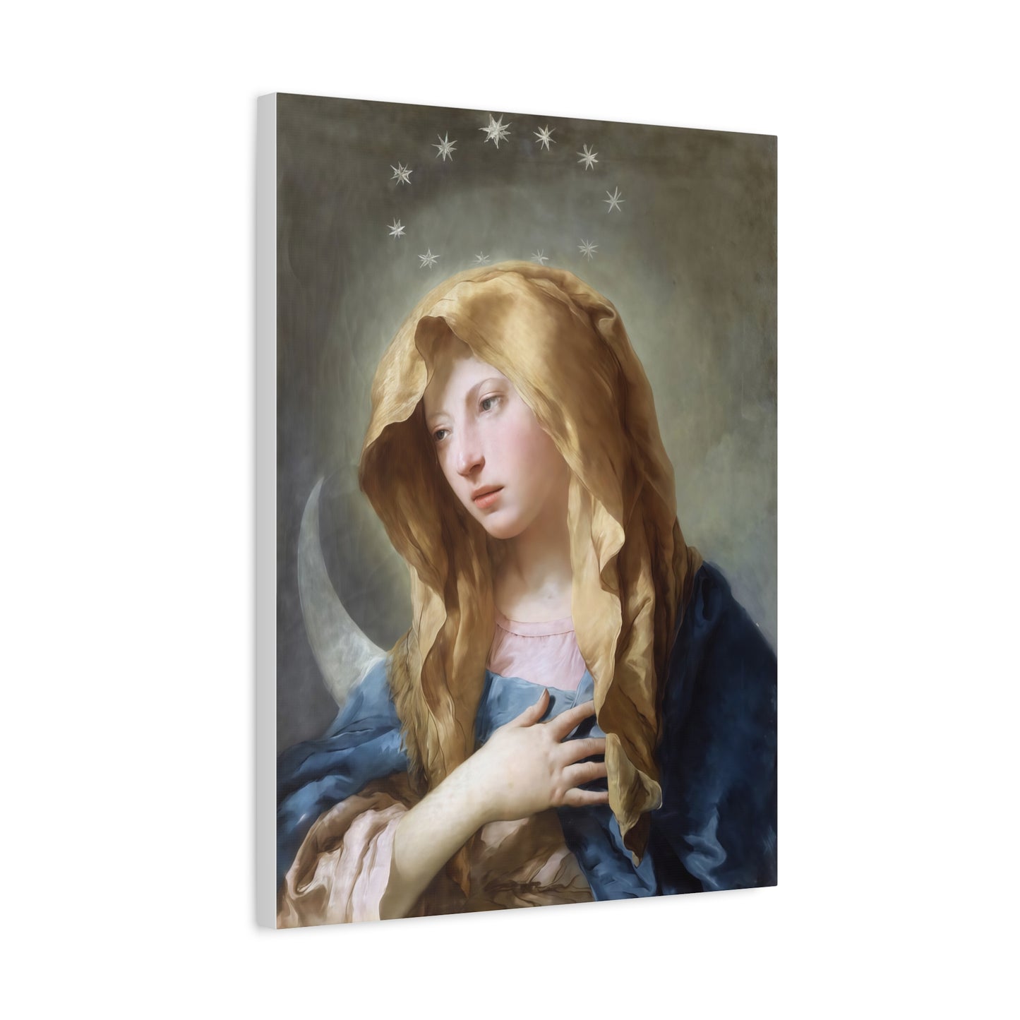 Ready To Hang - Mother Mary Immaculate Conception Art Catholic Canvas Wall Art, Christian Decor