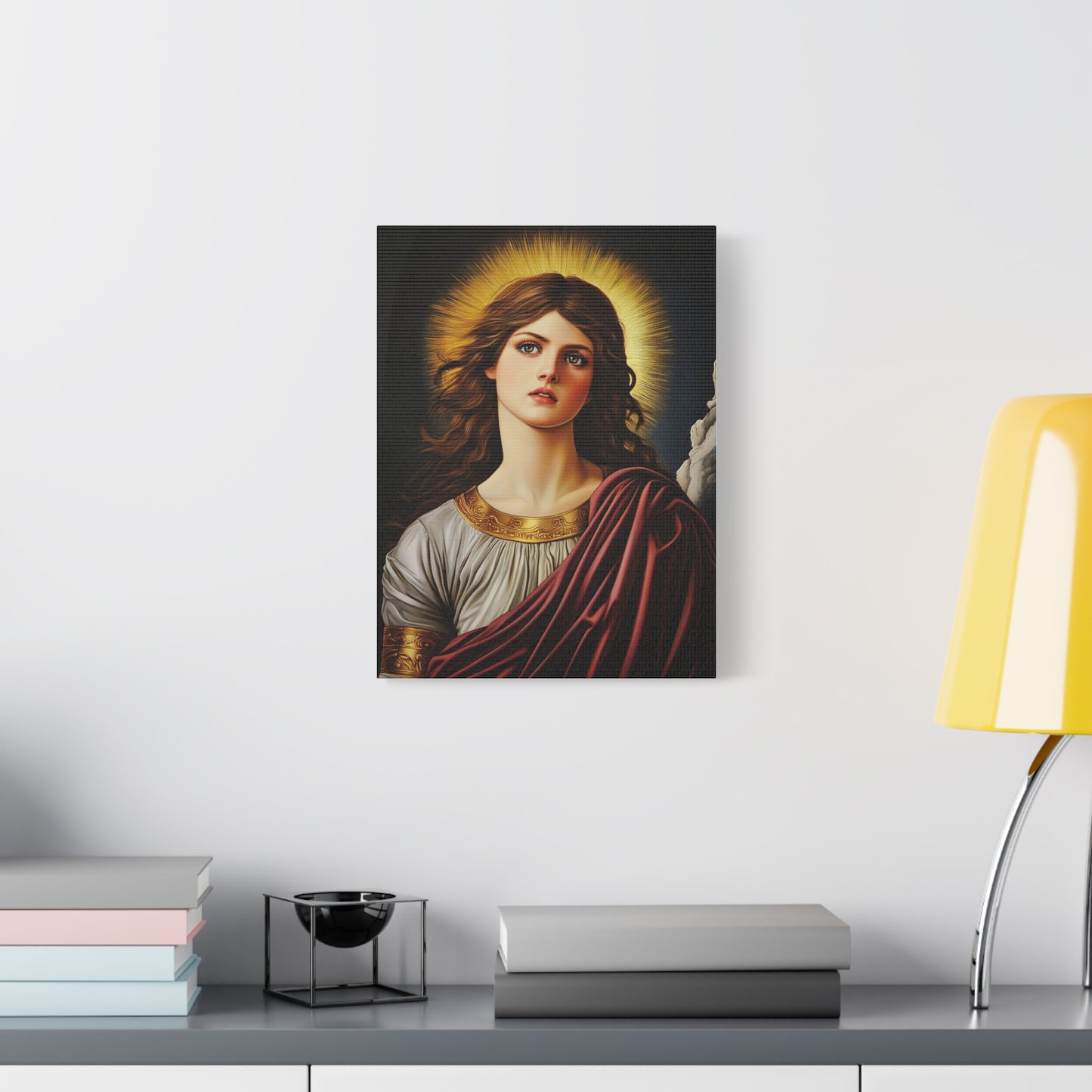 St. Barbara Catholic Saint Canvas Print, Catholic Decor Wall, Gift Religious Christian