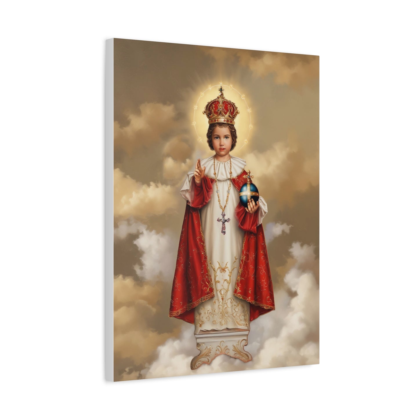 Infant Jesus of Prague Catholic Canvas Wall Art, Christian Decor