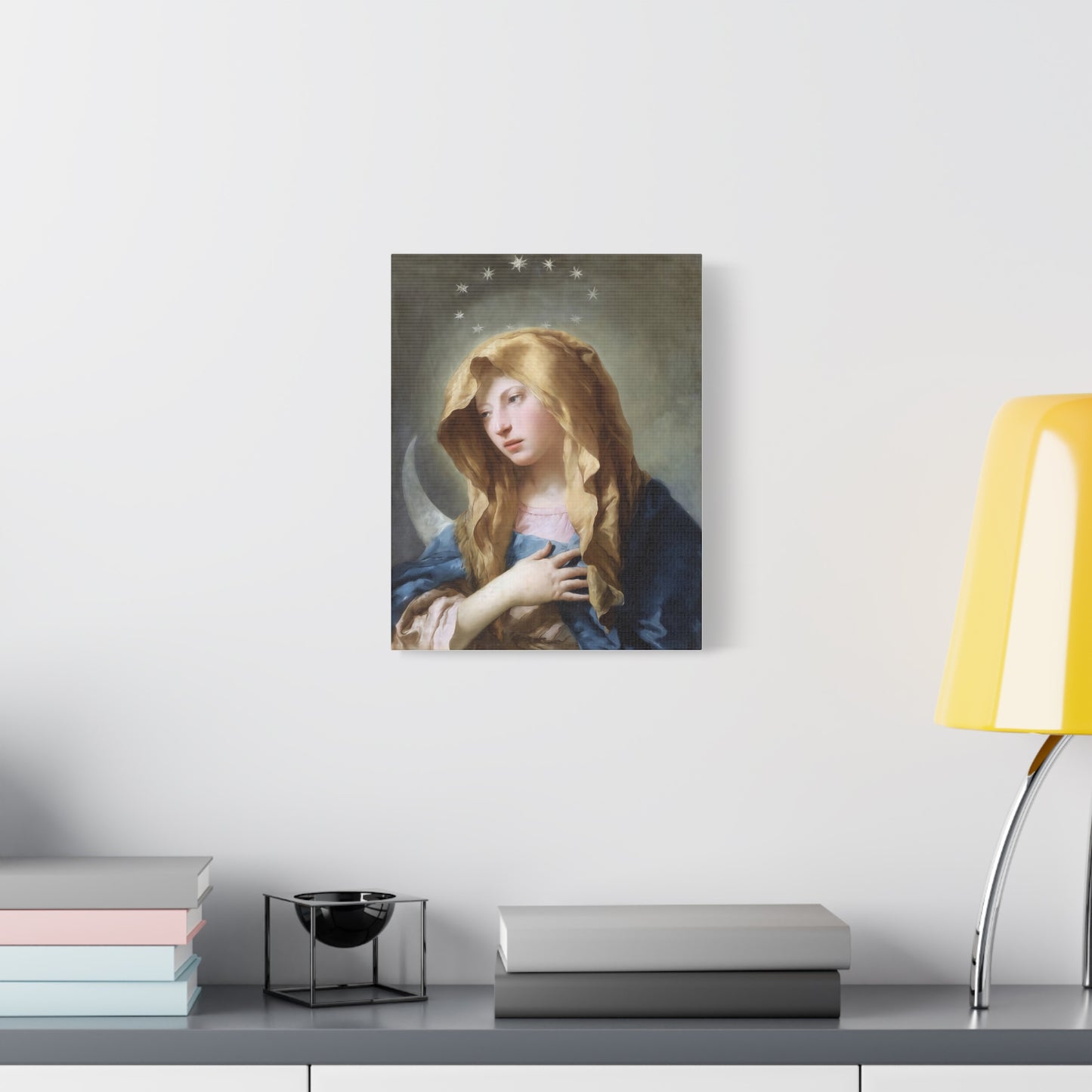 Ready To Hang - Mother Mary Immaculate Conception Art Catholic Canvas Wall Art, Christian Decor