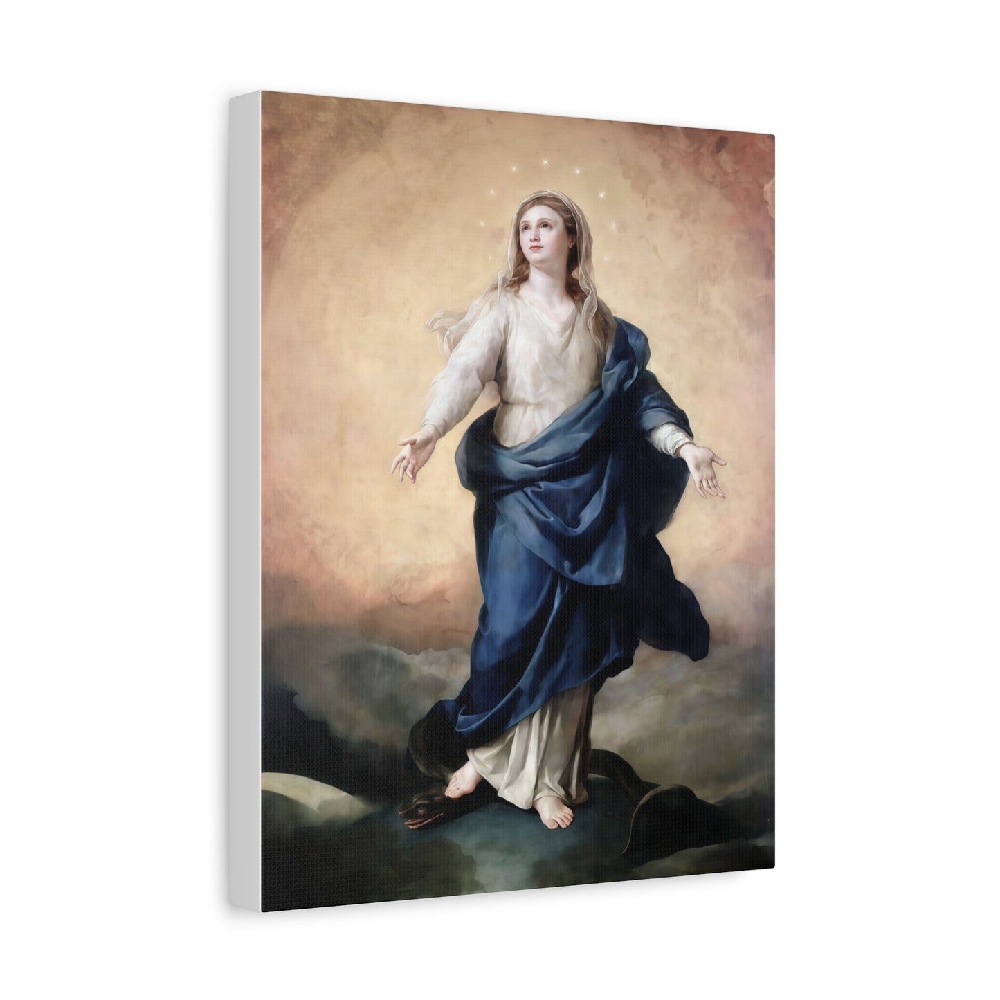Ready to Hang - Immaculate Conception Virgin Mary Catholic Canvas Wall Art, Christian Decor
