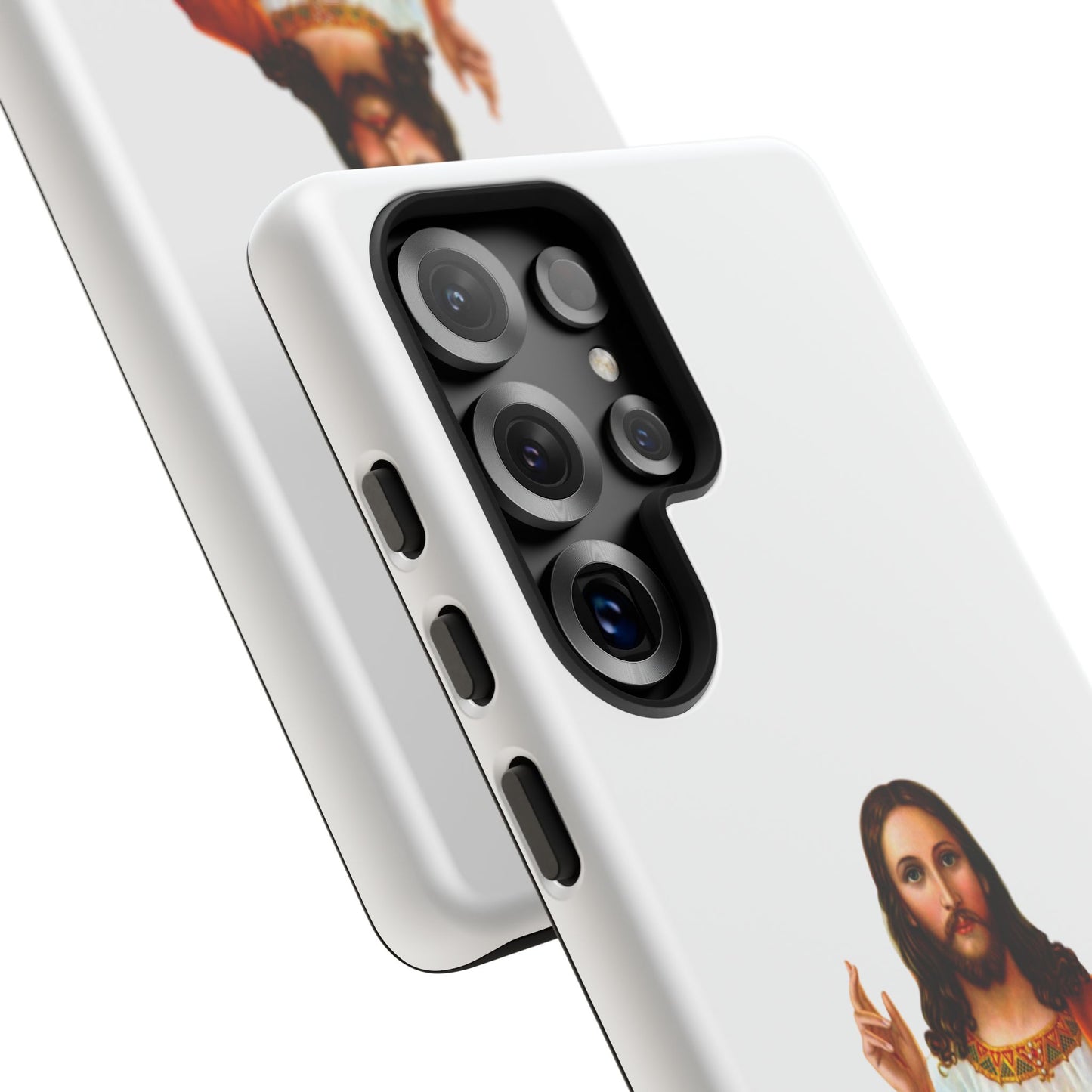 Artistic Phone Case Featuring Jesus, Tough Phone Case, Christian Gift, Religious Phone Cover, Inspirational Phone Accessory, Unique Jesus