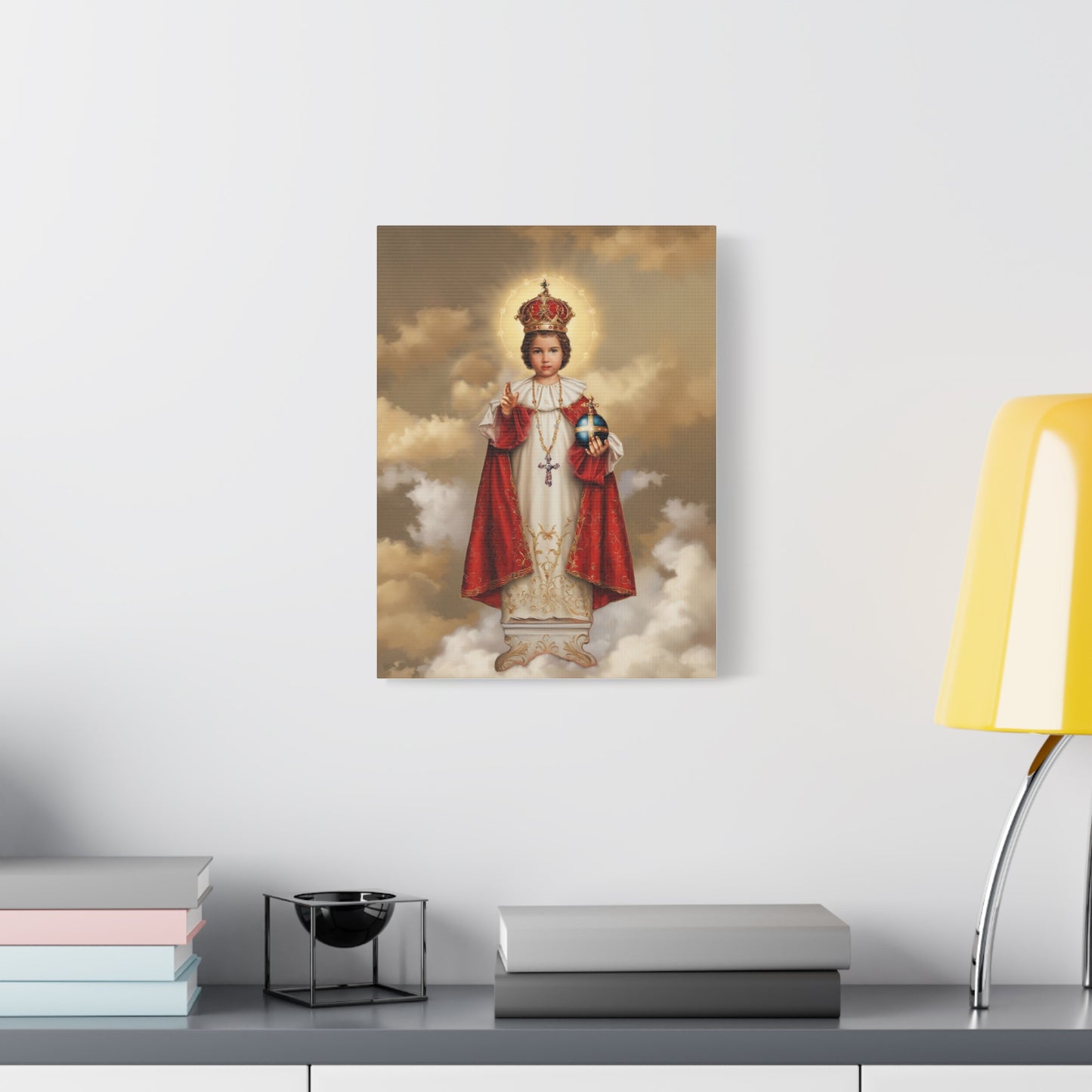 Infant Jesus of Prague Catholic Canvas Wall Art, Christian Decor
