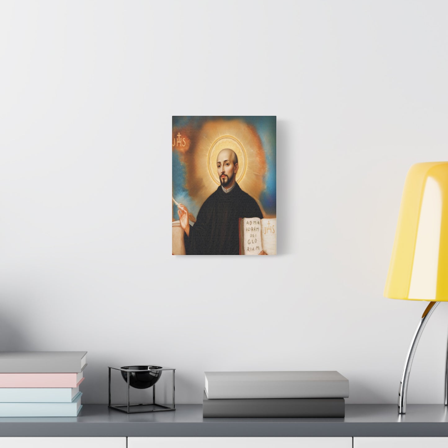 St. Ignatius of Loyola Catholic Canvas Wall Art, Christian Decor