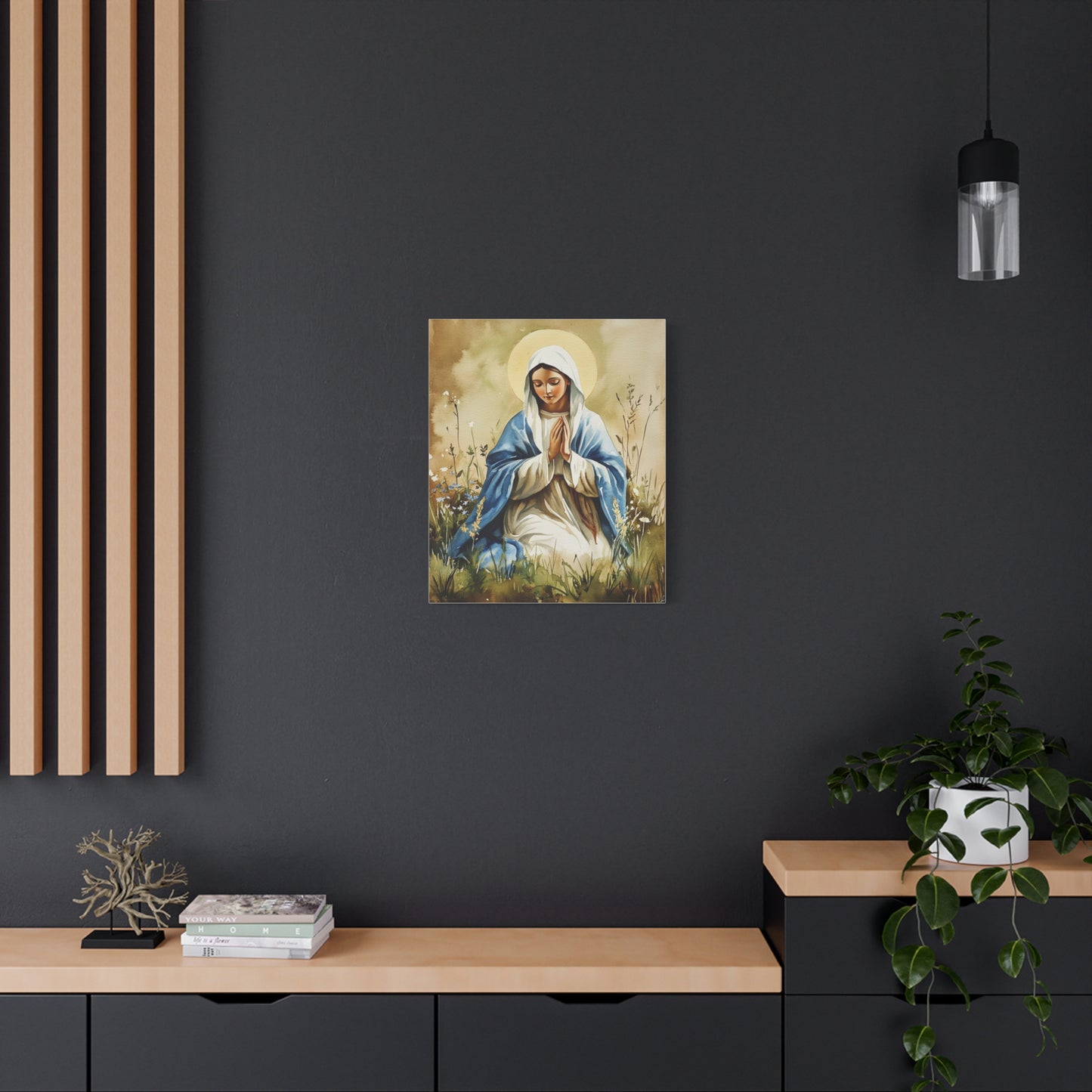Ready to Hang - Our Lady The Most Holy Mary Catholic Canvas Wall Art, Christian Decor