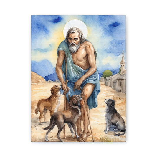 St. Lazarus of Bethany Catholic Canvas Wall Art, Christian Decor