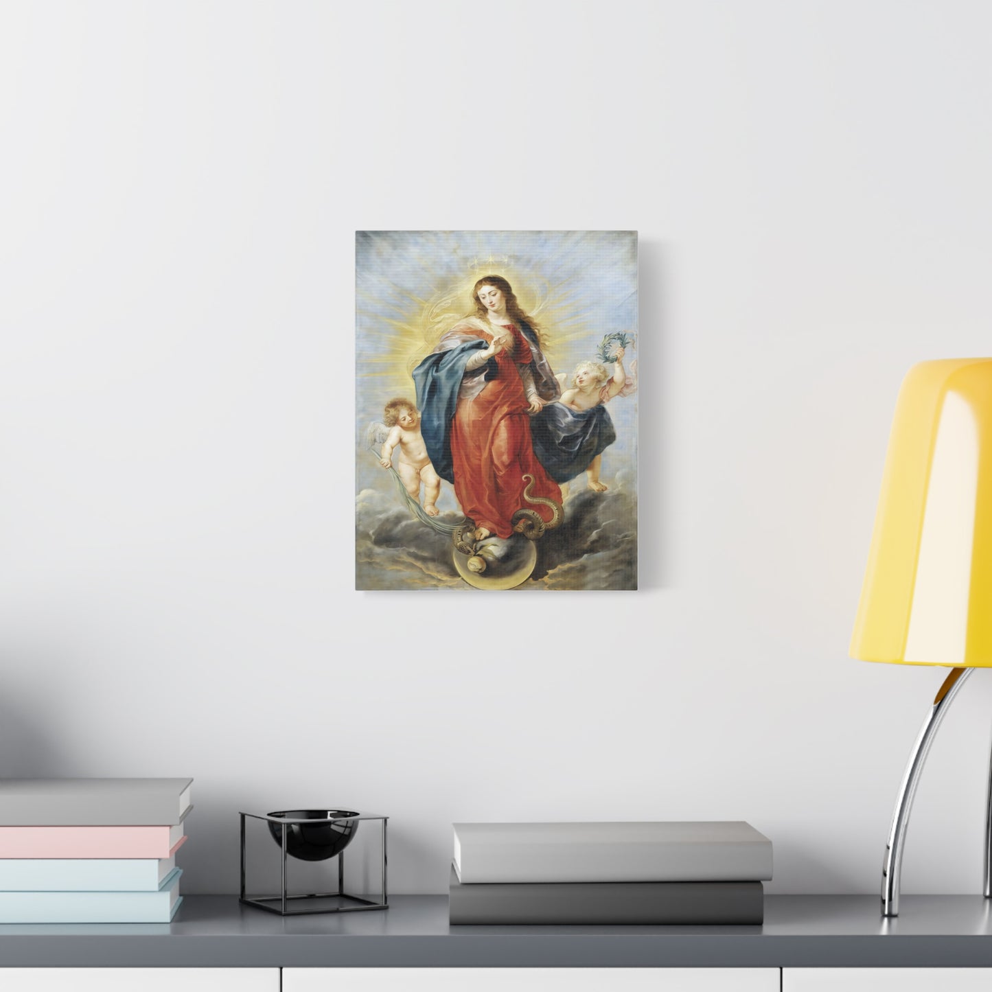 Ready To Hang - Mother Mary Immaculate Conception Catholic Canvas Wall Art, Christian Decor Our Lady