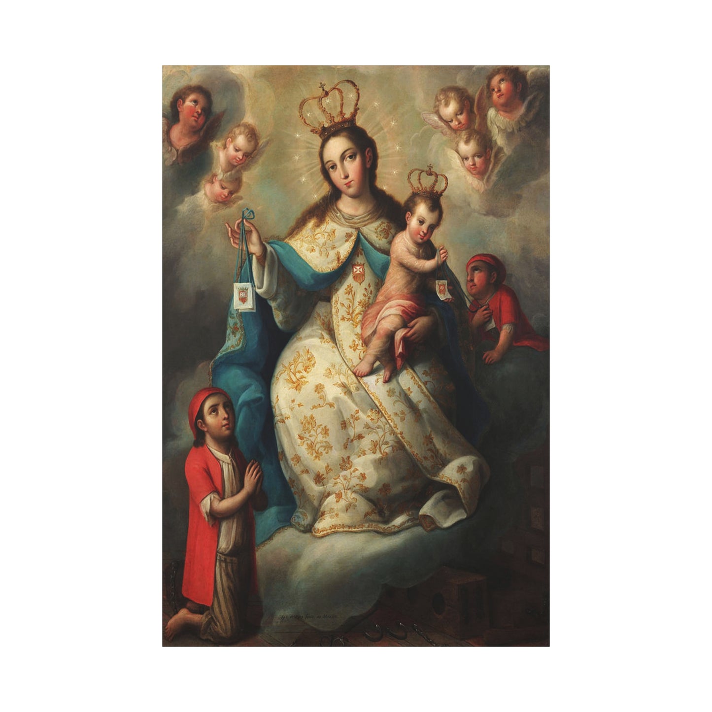 Virgin of Mercyu Catholic HQ Print on Canvas Ready To Hang - Virgin Mary Canvas
