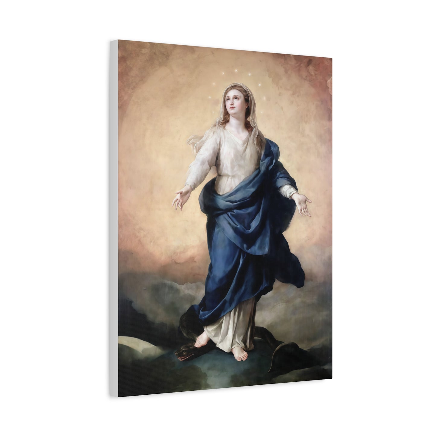 Ready to Hang - Immaculate Conception Virgin Mary Catholic Canvas Wall Art, Christian Decor