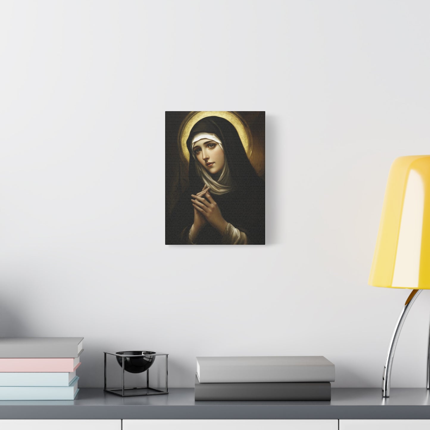 St. Bridget of Sweden Catholic Canvas Wall Art, Christian Decor