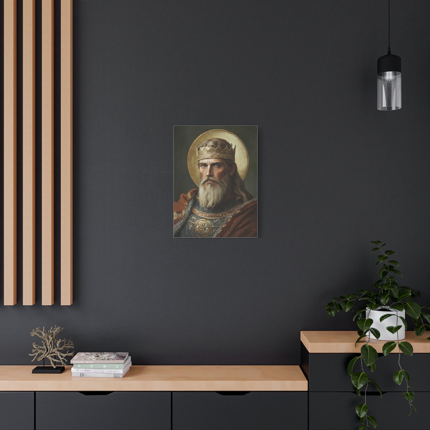 Ready to Hang - St. Olaf of Norway Catholic Canvas Wall Art, Christian Decor